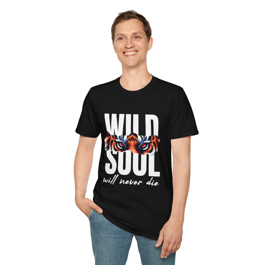 Wild Soul T-Shirt – "Wild Soul Will Never Die" Tiger Eyes Graphic Tee