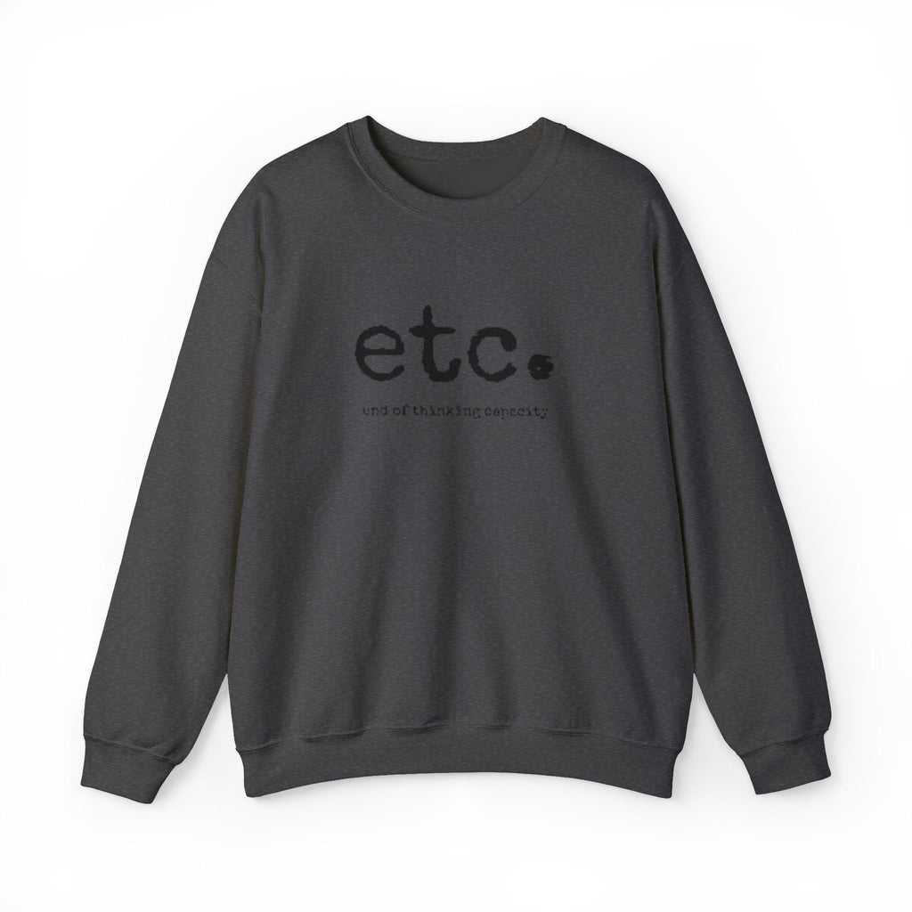 Crewneck Sweatshirt – Minimal 'etc.' Script Logo Casual Pullover