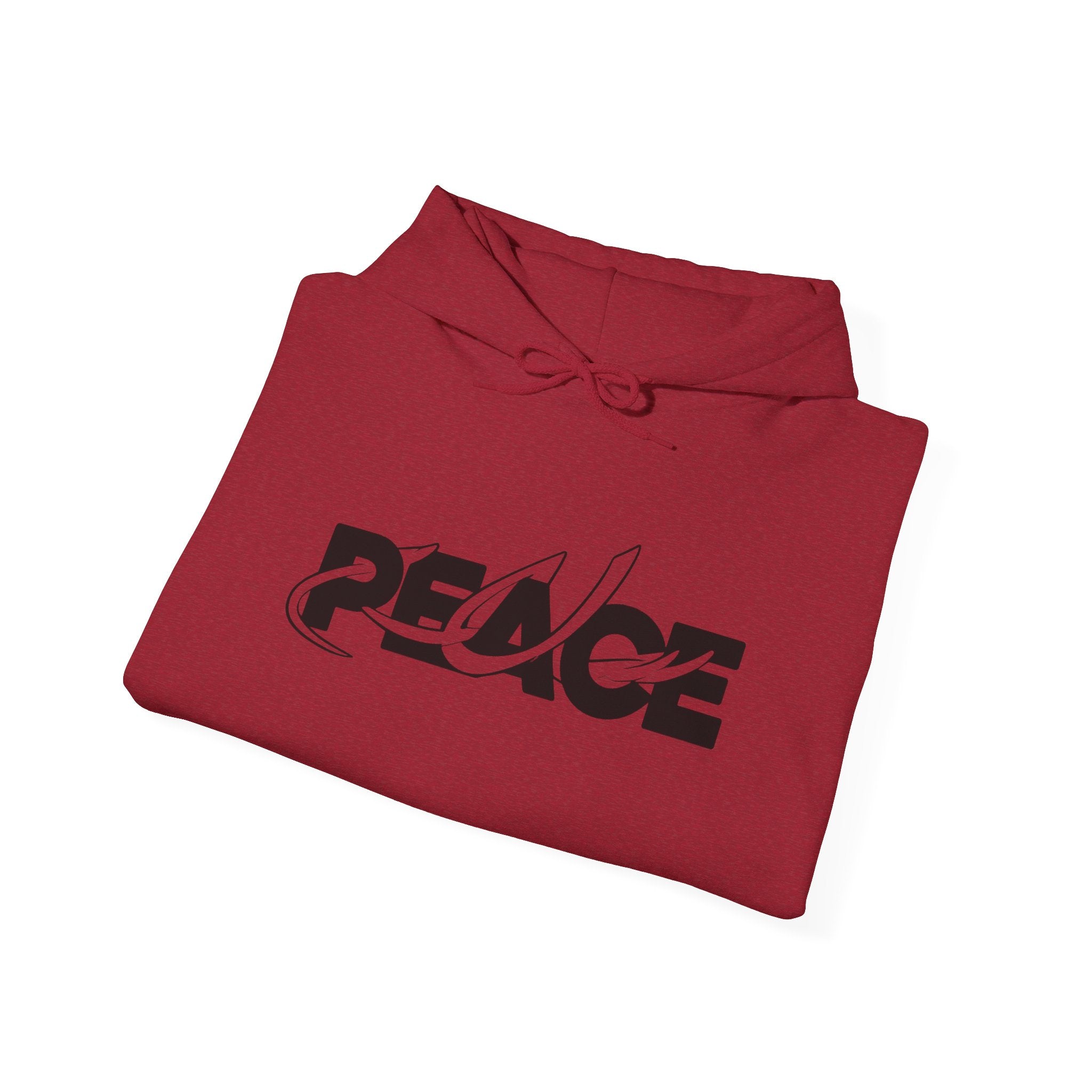 Peace Logo Hoodie — Minimal Black & White Peace Graphic Pullover