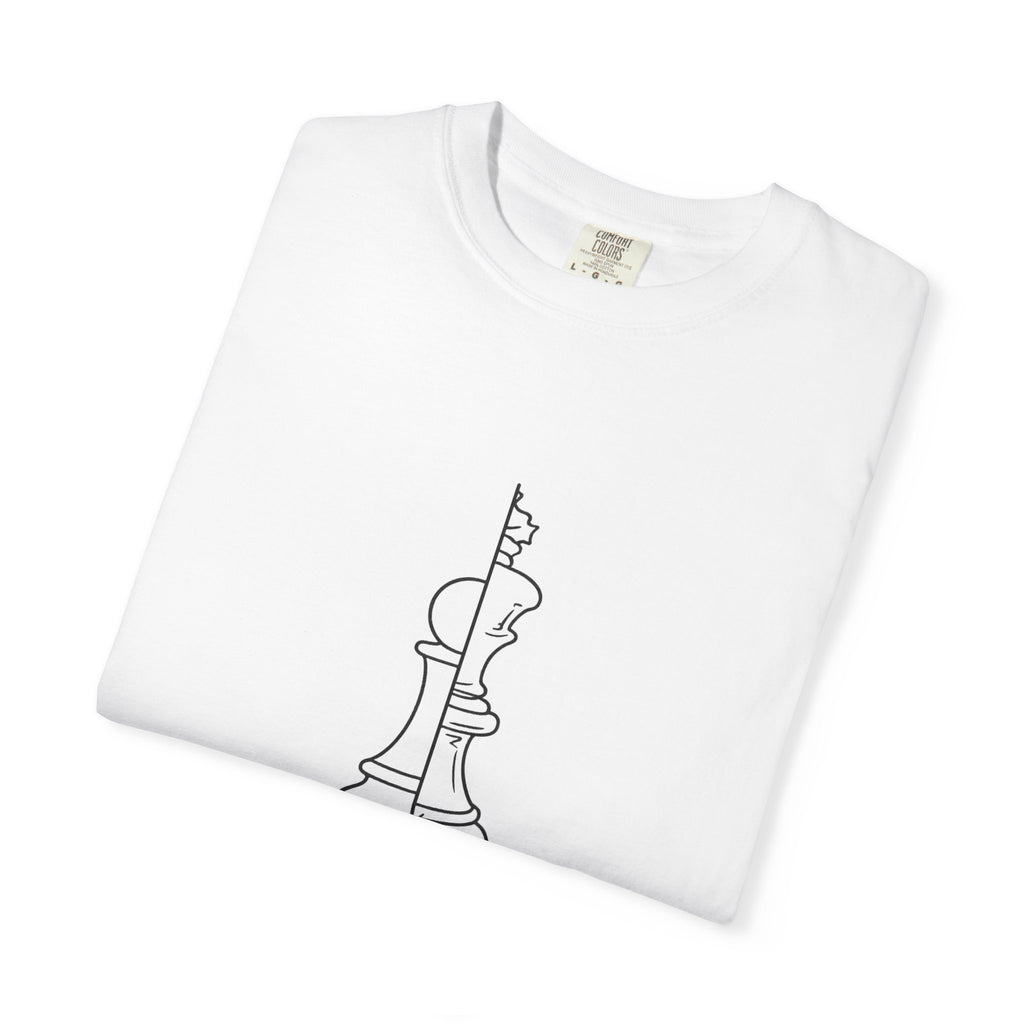Chess Pawn to King T-Shirt — "Impassible" Minimalist Line Art Tee