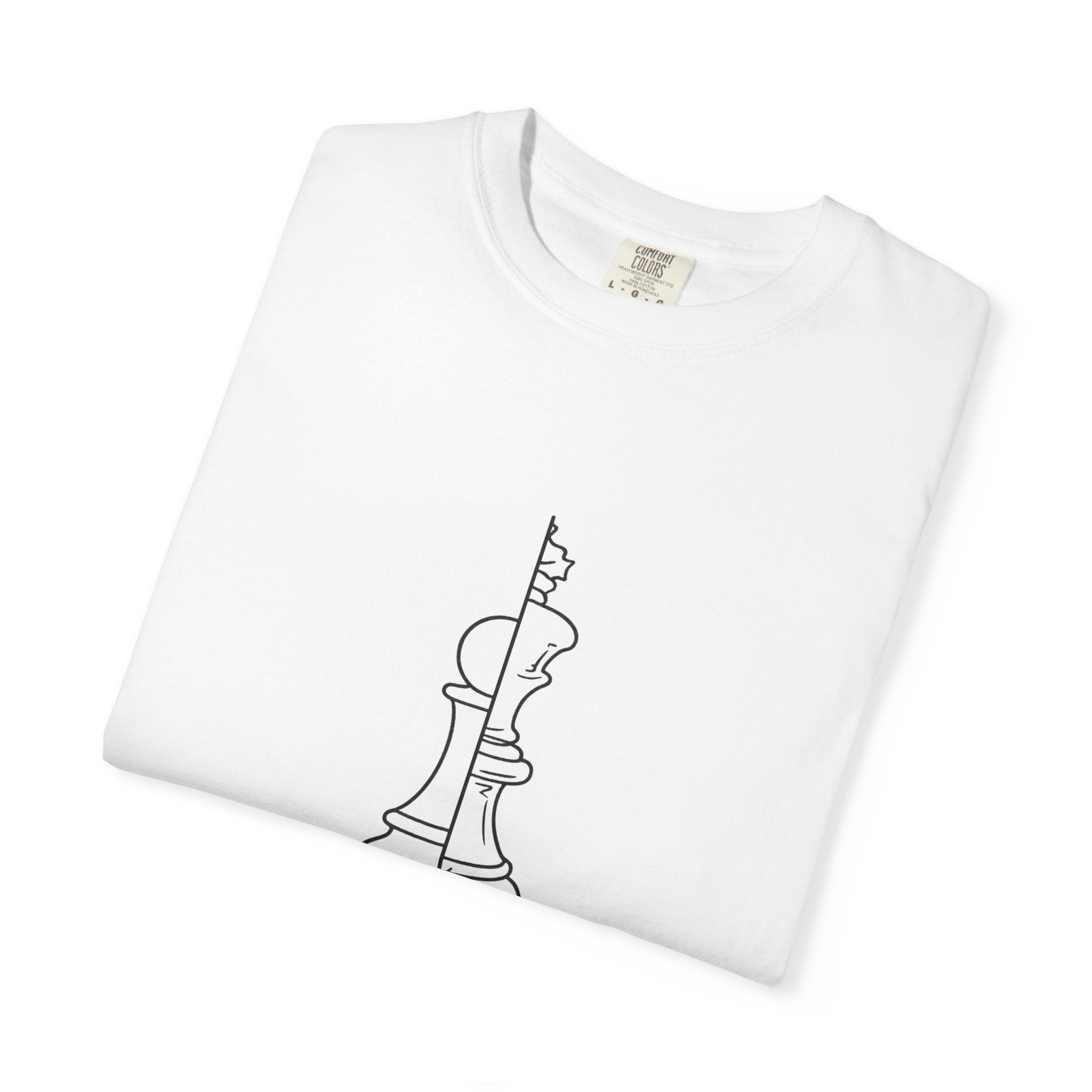 Chess Pawn to King T-Shirt — "Impassible" Minimalist Line Art Tee