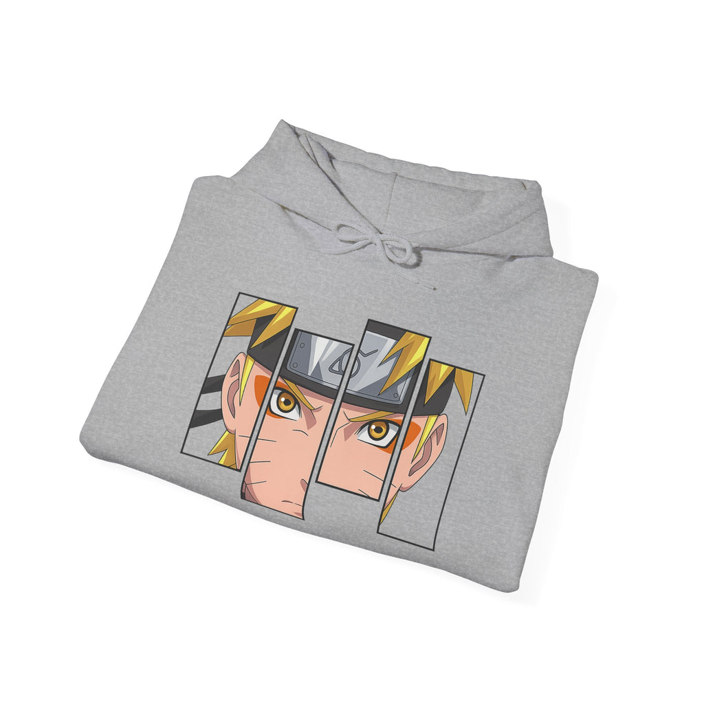 Anime Eyes Split-Panel Hoodie