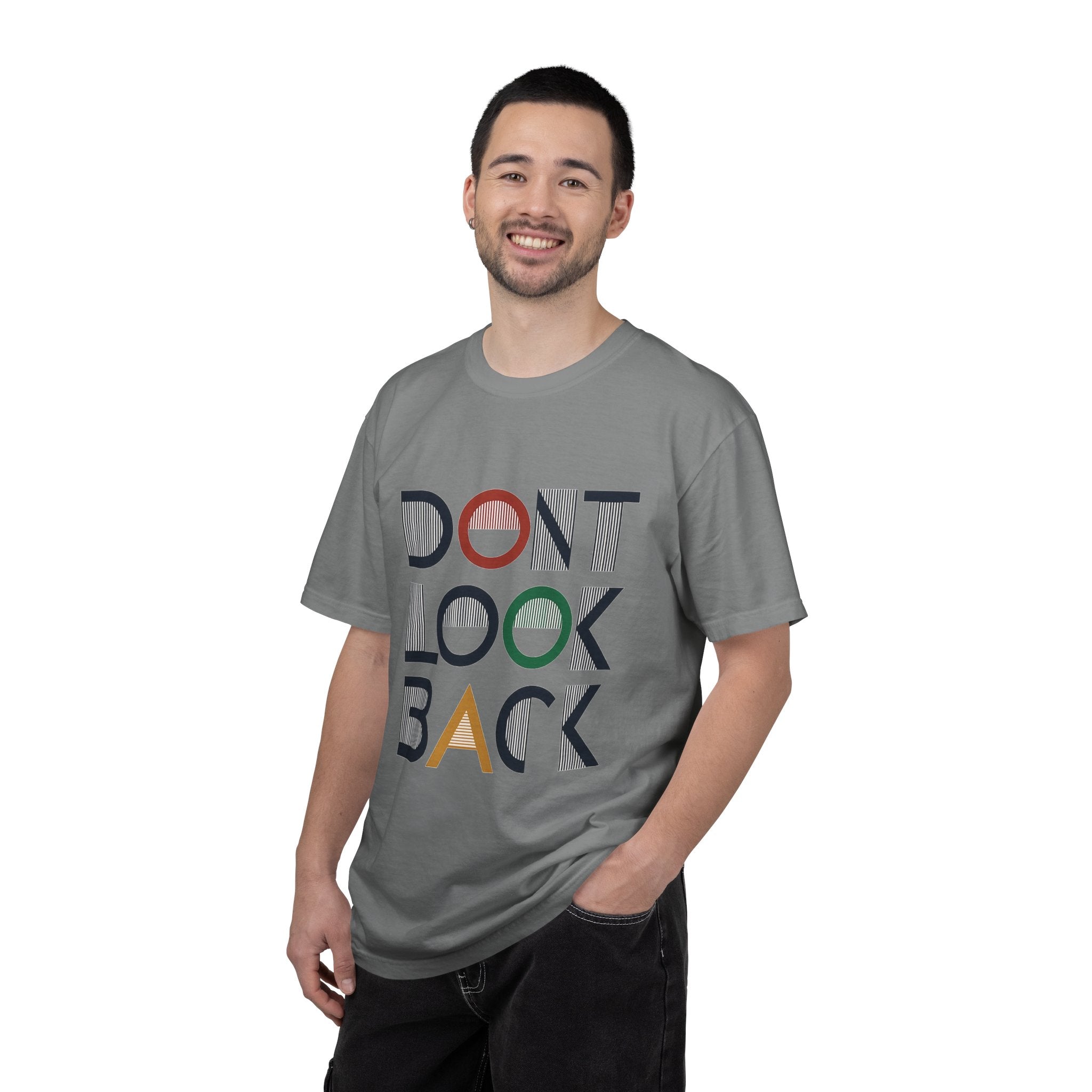 Don't Look Back T-Shirt — Retro Motivational Graphic Tee