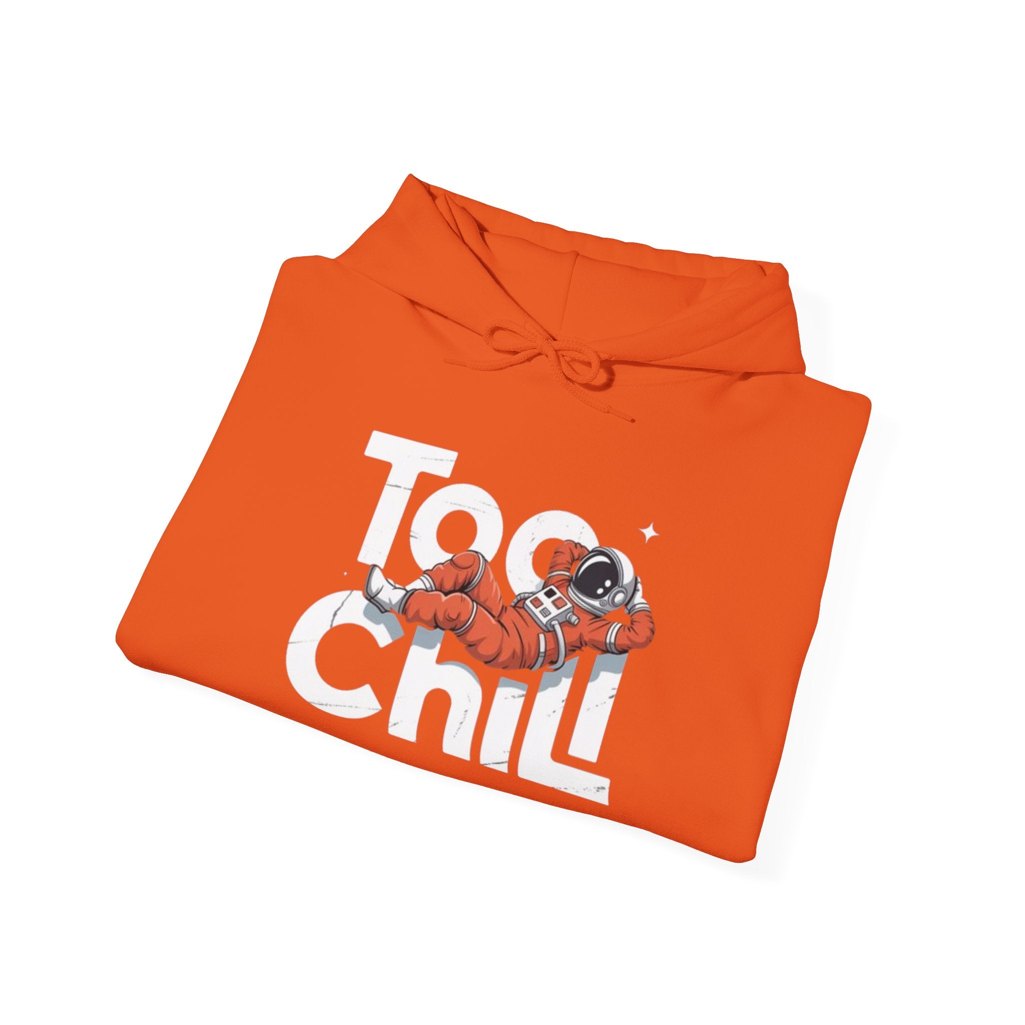 Too Chill Astronaut Hoodie — Retro Space Graphic Pullover