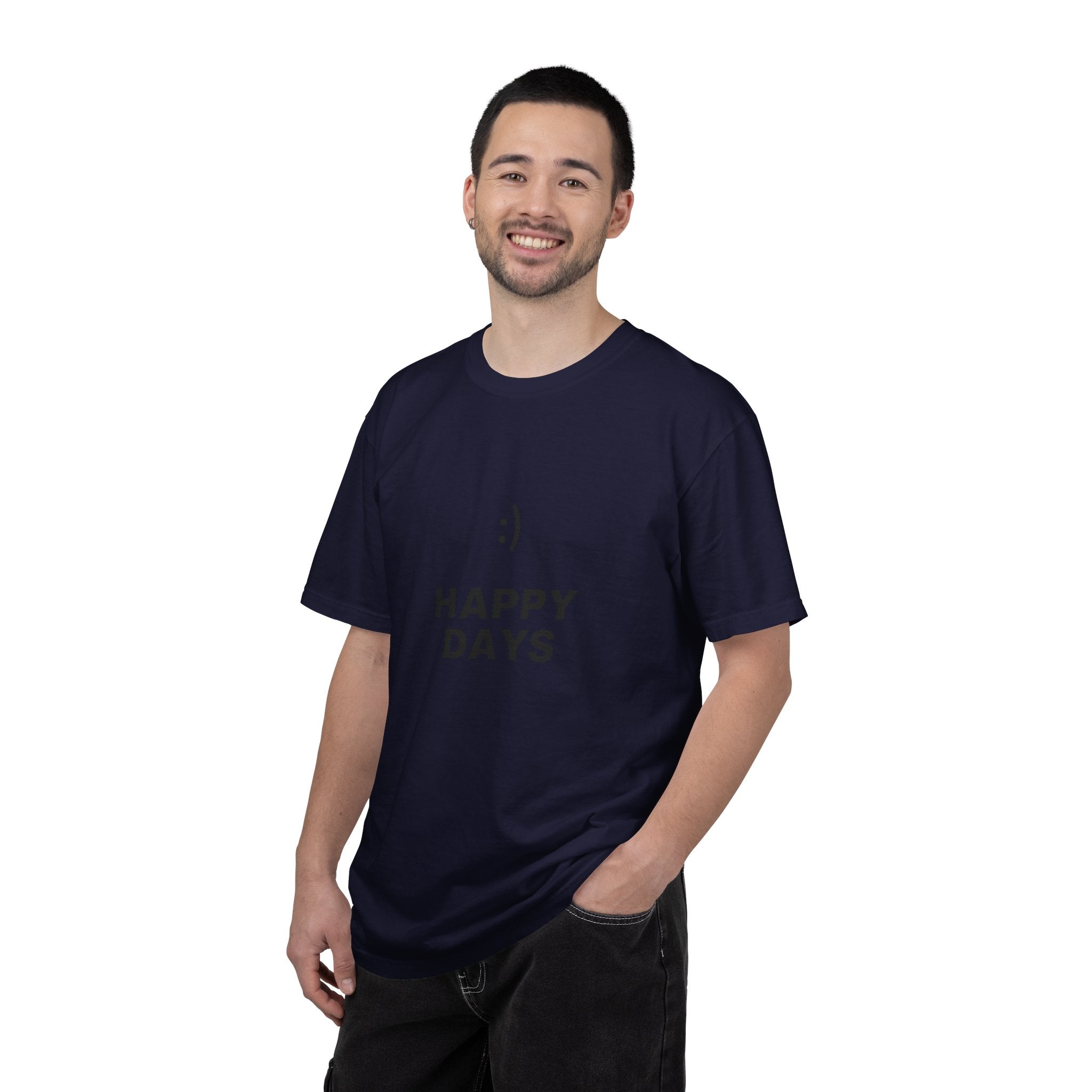 Happy Days T-Shirt — Minimal Smiley Graphic Tee