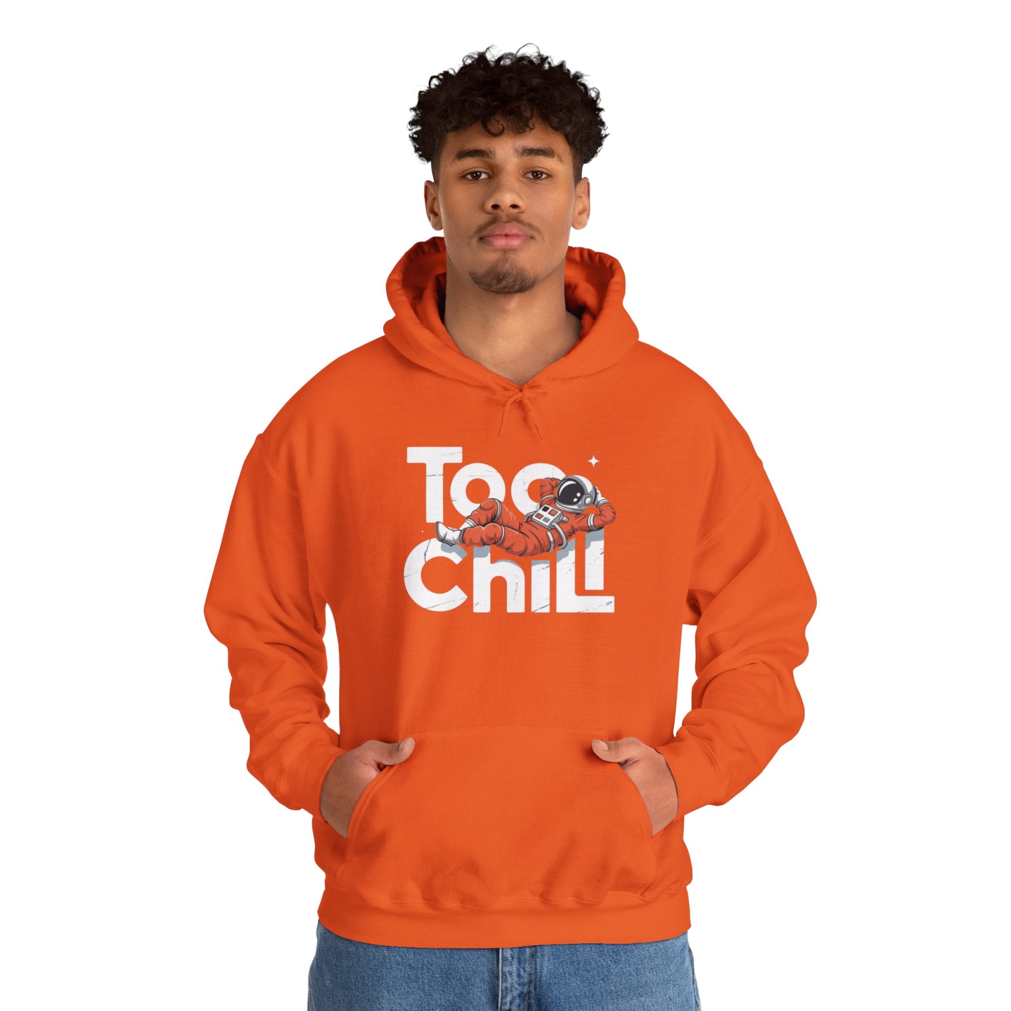 Too Chill Astronaut Hoodie — Retro Space Graphic Pullover