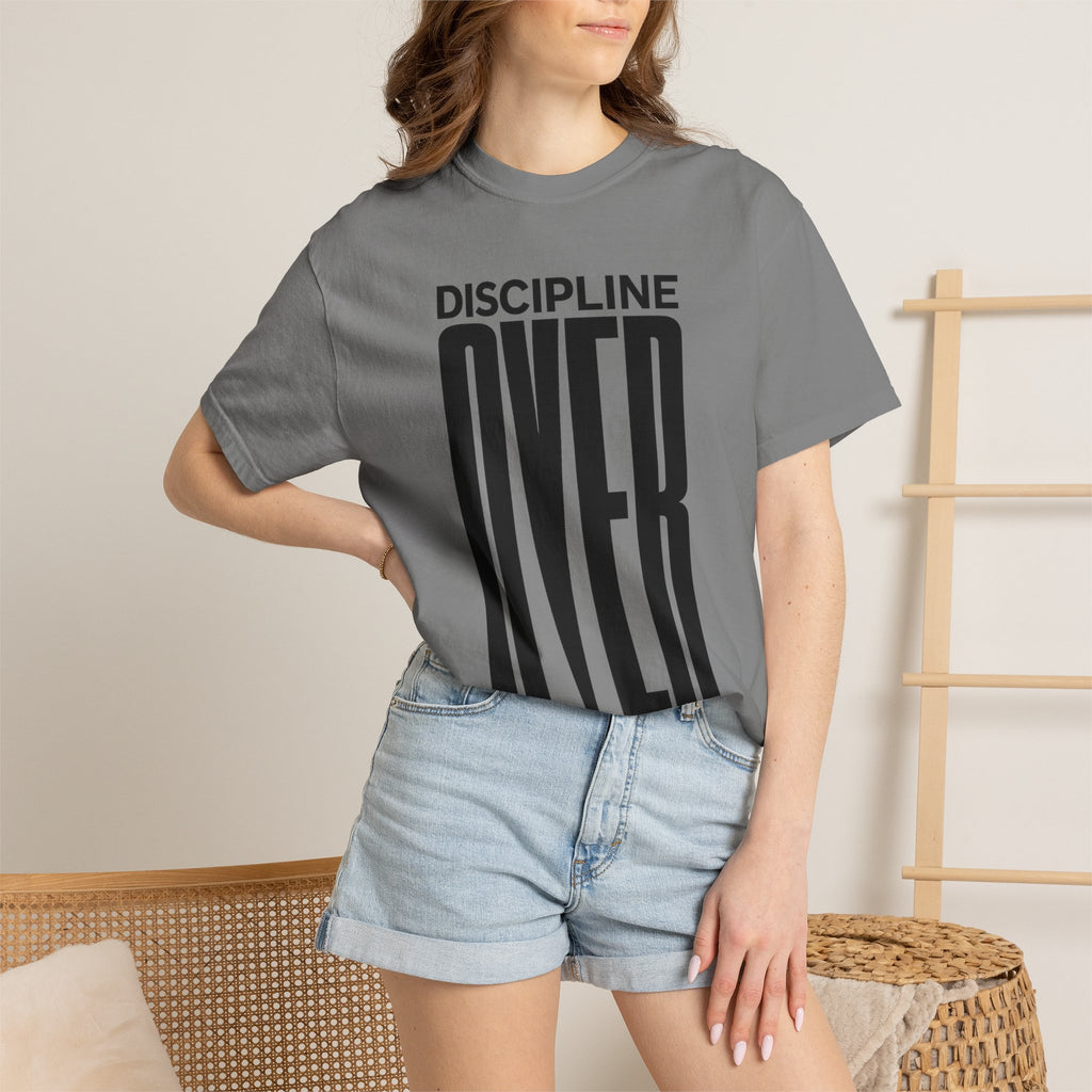 Discipline Over Motivation T-Shirt — Motivational Fitness Tee