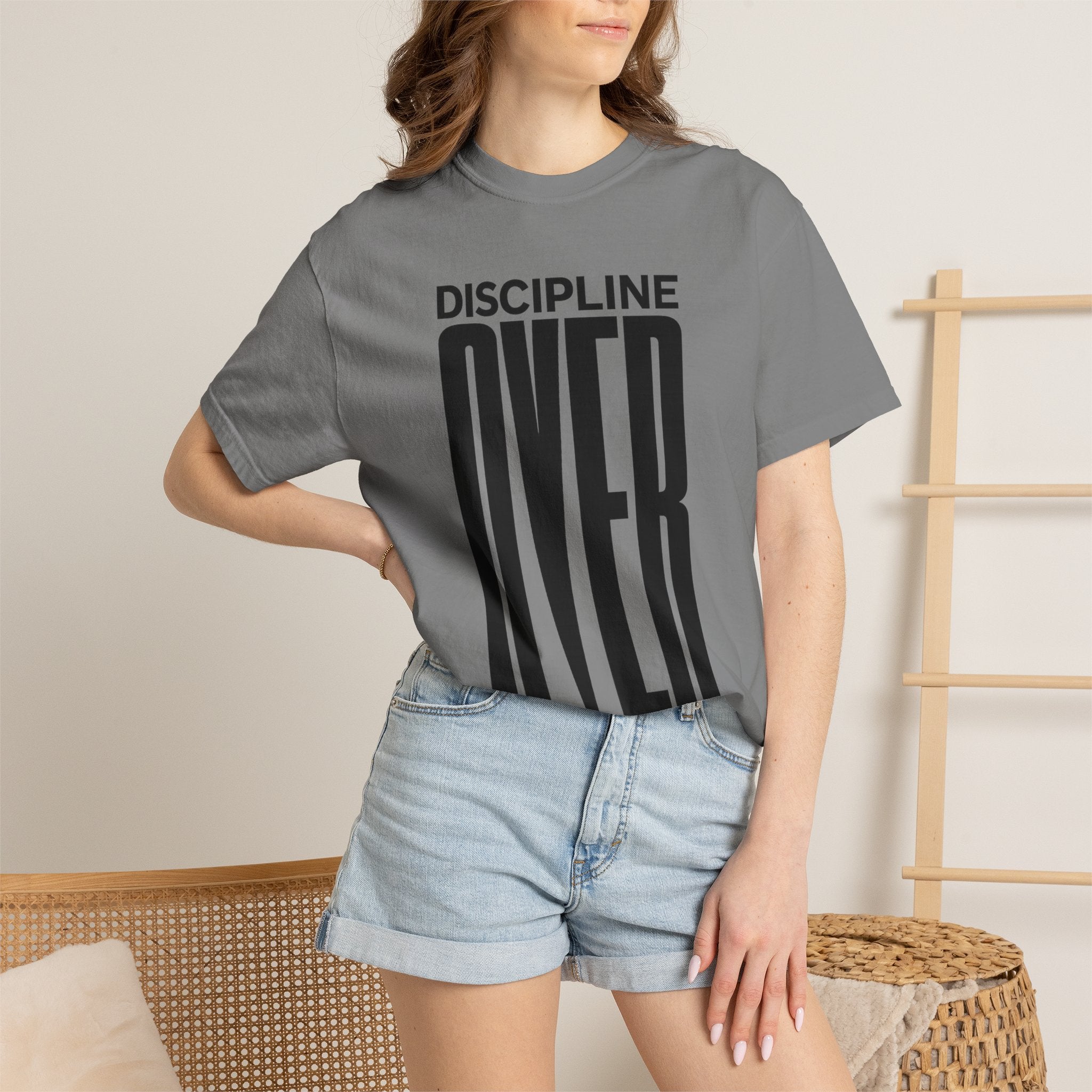 Discipline Over Motivation T-Shirt — Motivational Fitness Tee