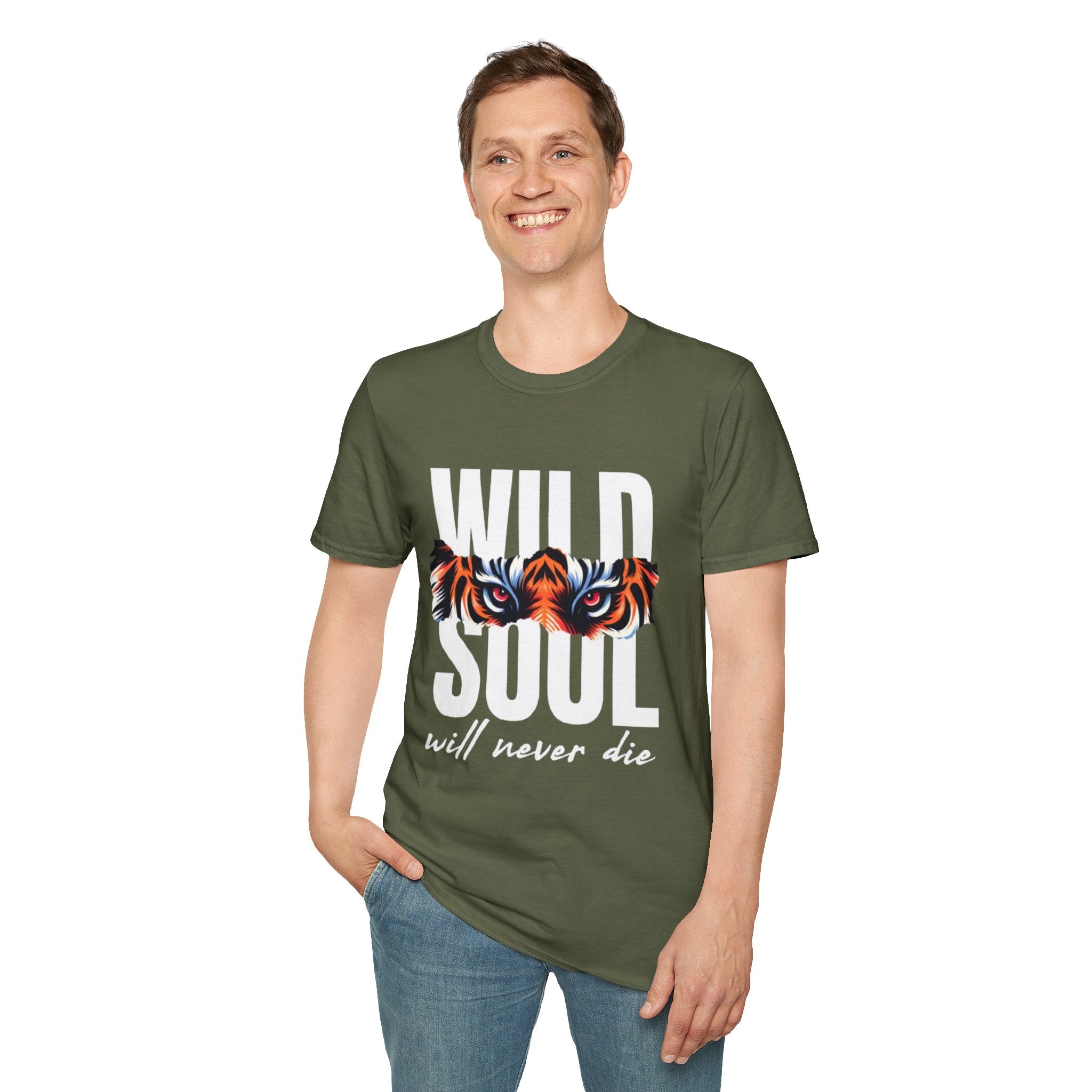 Wild Soul T-Shirt – "Wild Soul Will Never Die" Tiger Eyes Graphic Tee