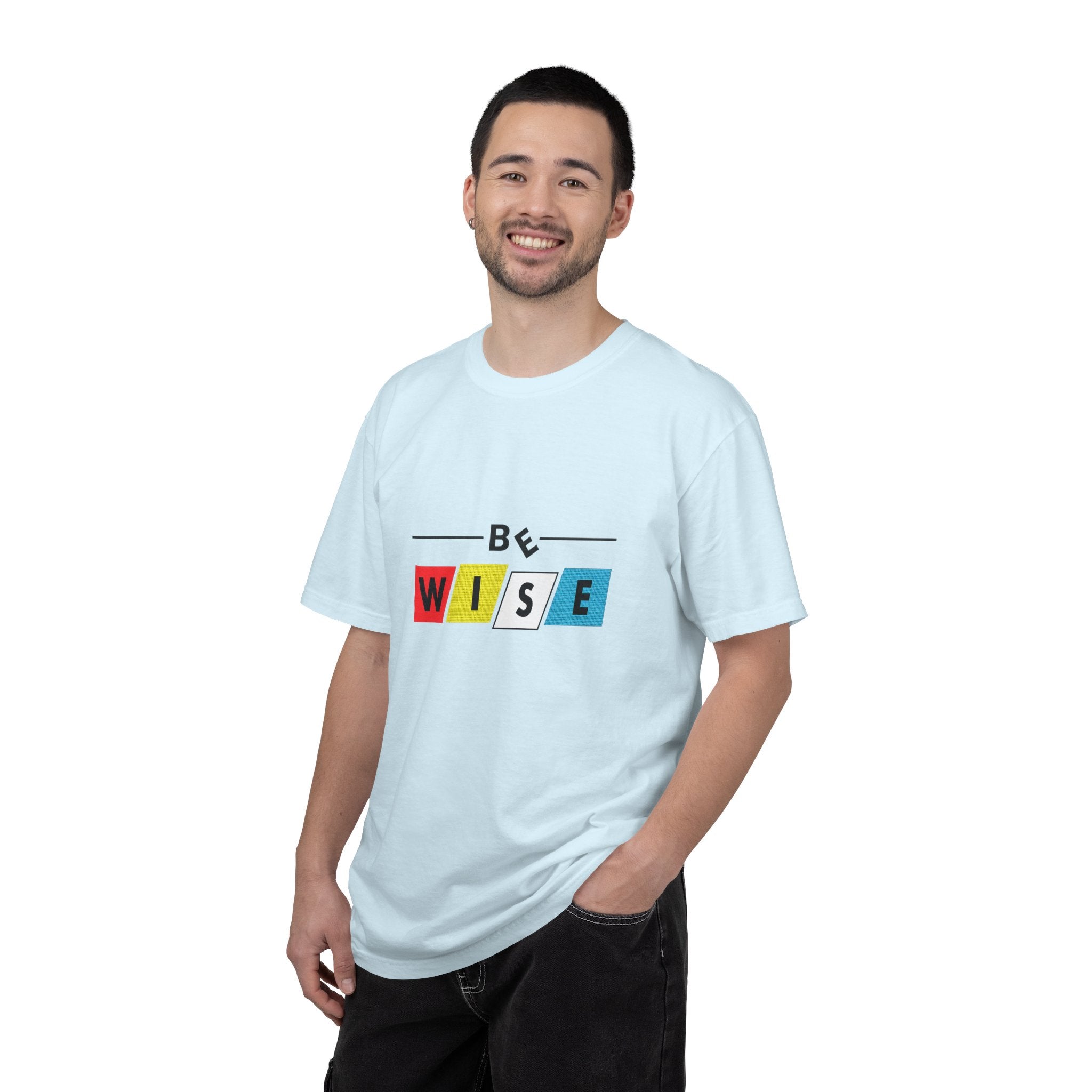 Be Wise Graphic T-Shirt — Color Block Inspirational Tee