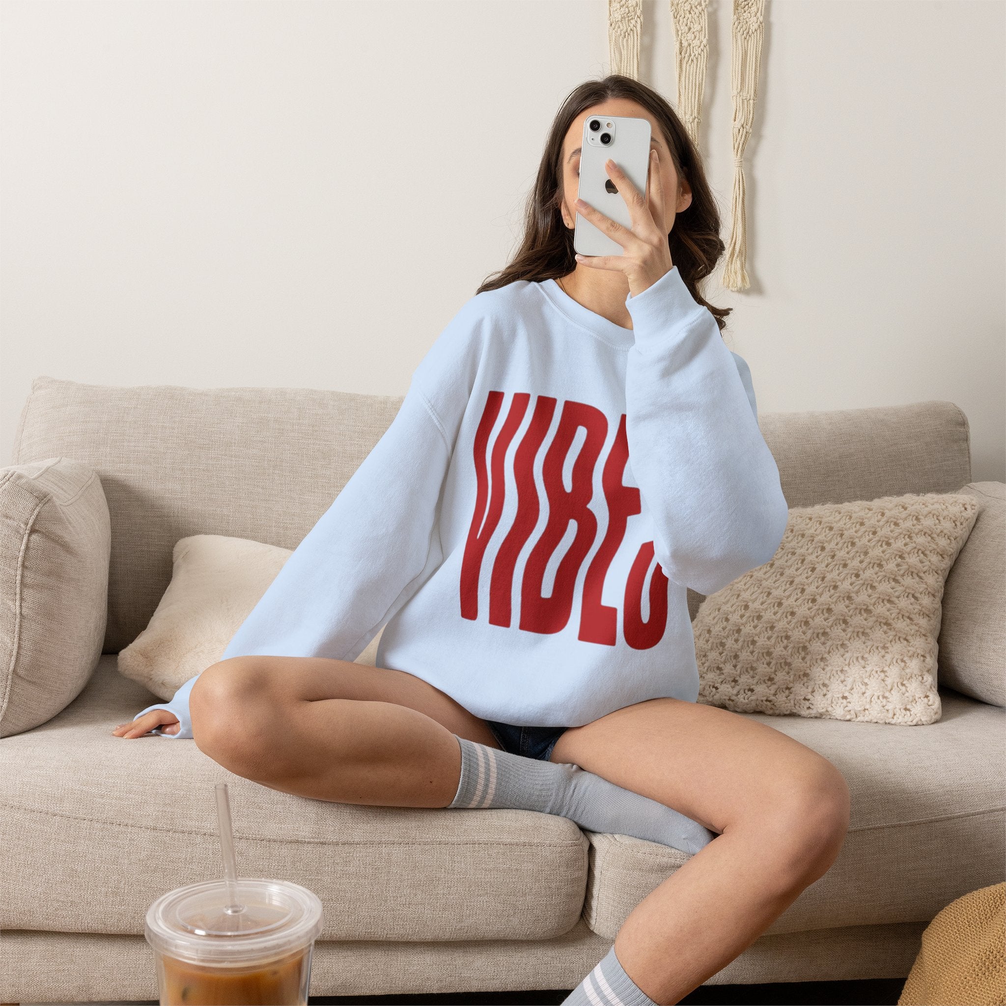 Vibes Distorted Crewneck Sweatshirt