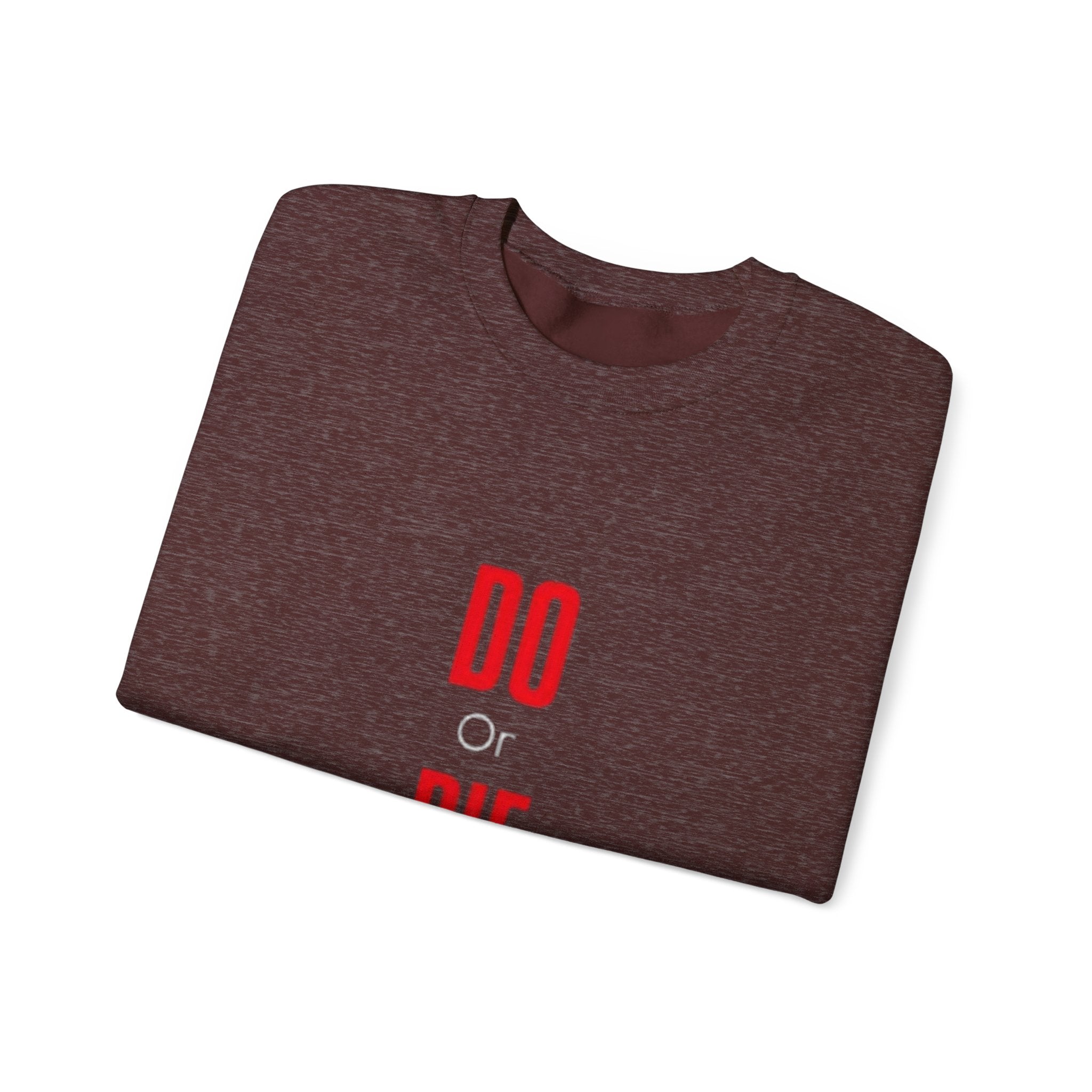 Crewneck Sweatshirt – Minimal 'DO / DIE' Red Vertical Typography