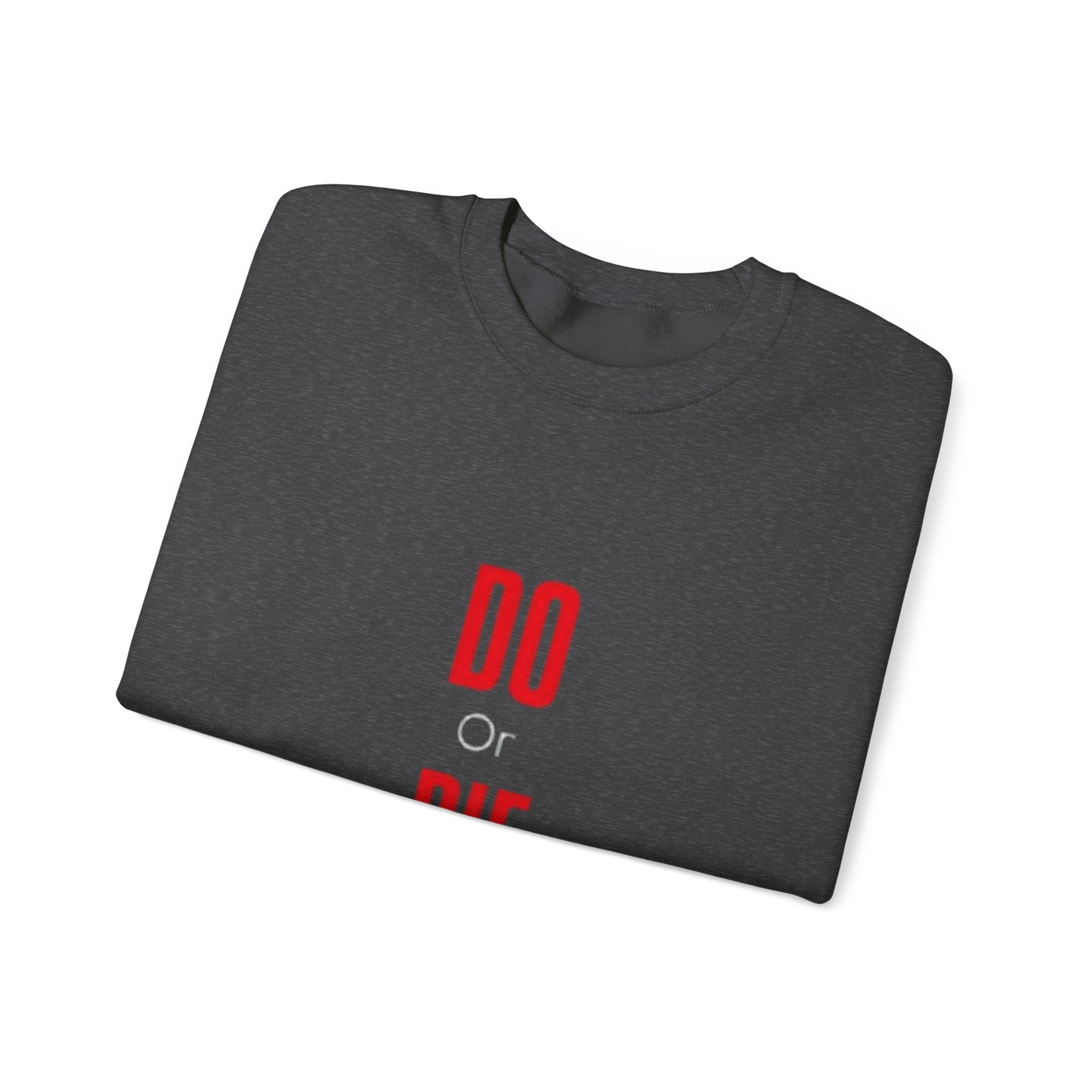 Crewneck Sweatshirt – Minimal 'DO / DIE' Red Vertical Typography