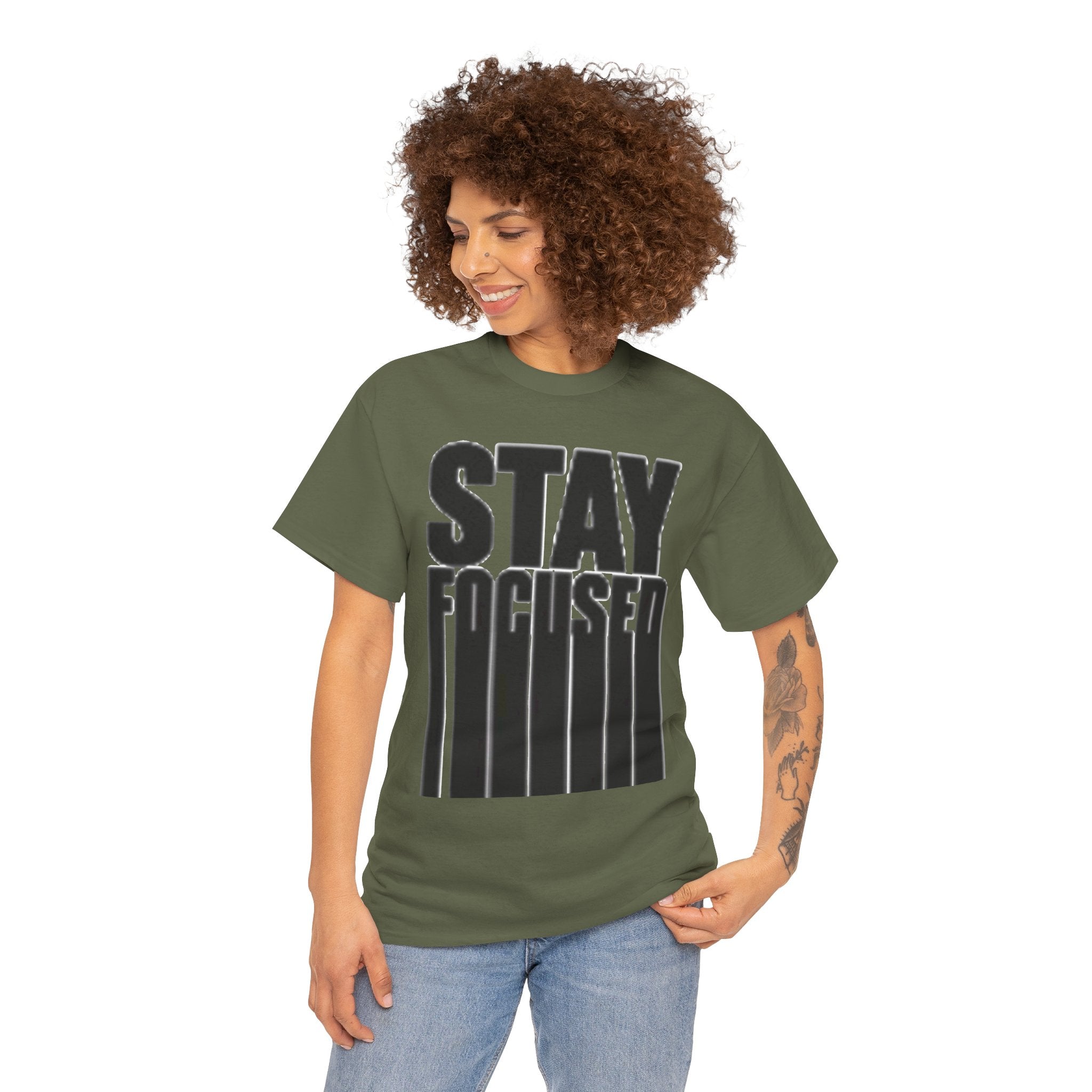 Stay Focused Tee — Motivational Graphic T‑Shirt