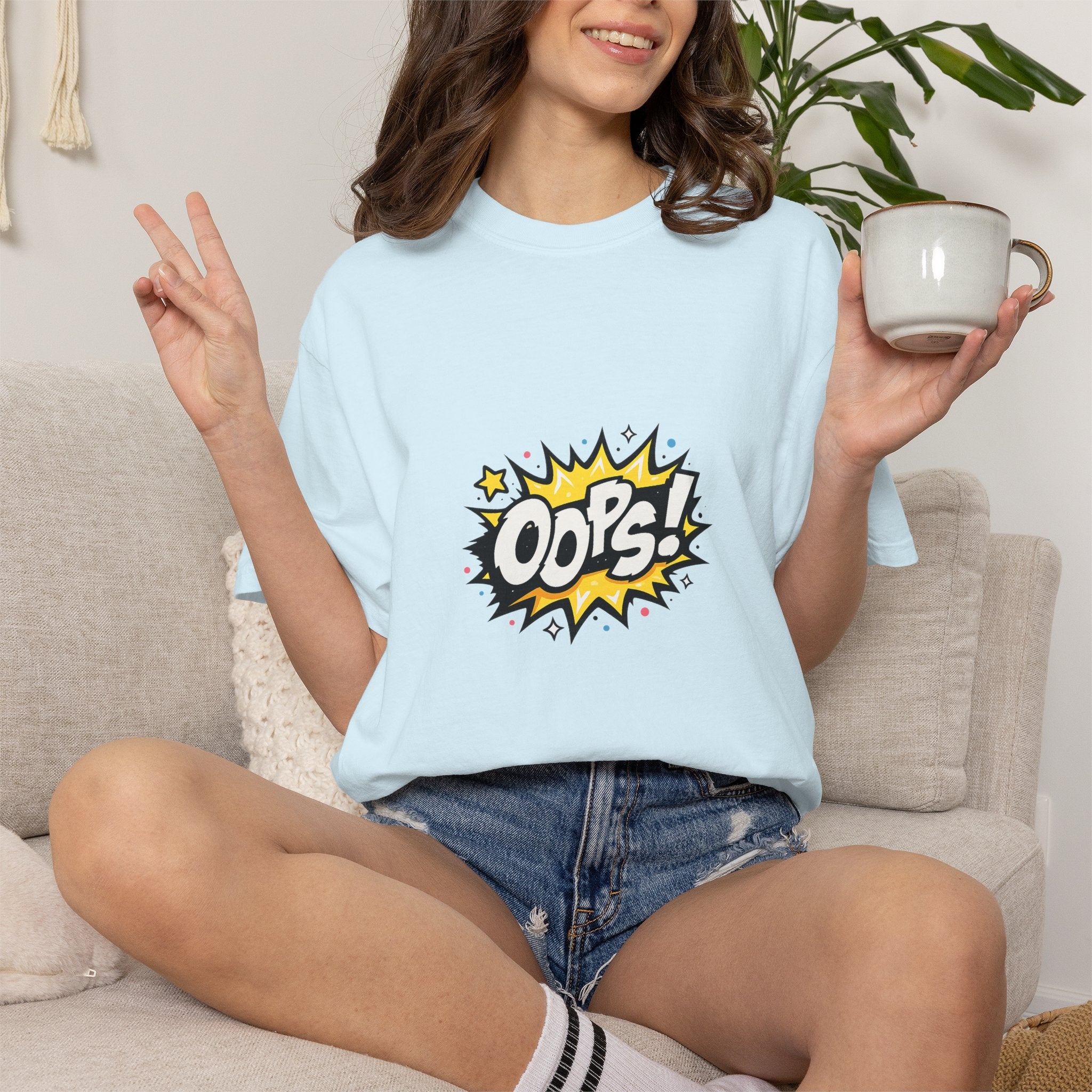 Oops! Comic Graphic T-Shirt — Retro Pop Art Tee