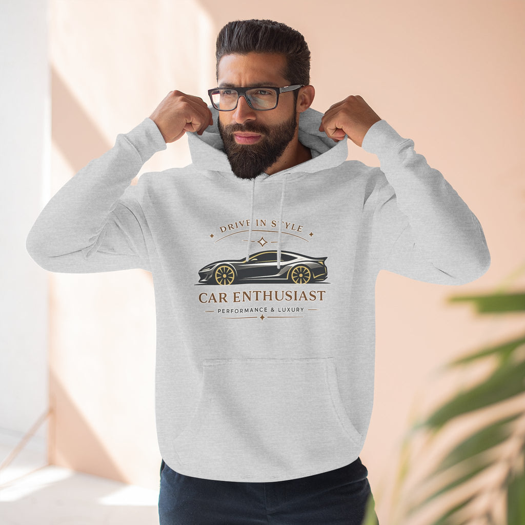 Car Enthusiast Hoodie — Vintage Sports Car Graphic, 'Drive in Style' Casual Pullover