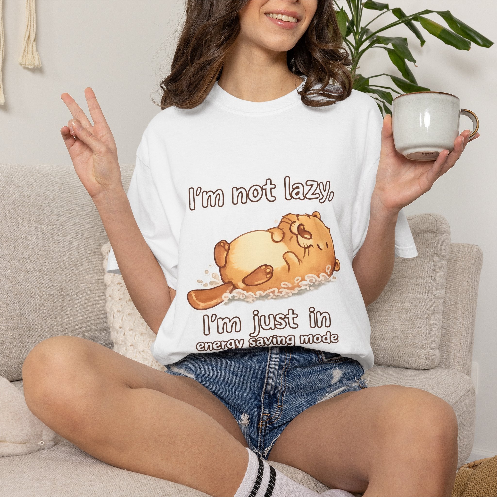 Funny 'I'm Not Lazy, I'm in Energy Saving Mode' T-Shirt