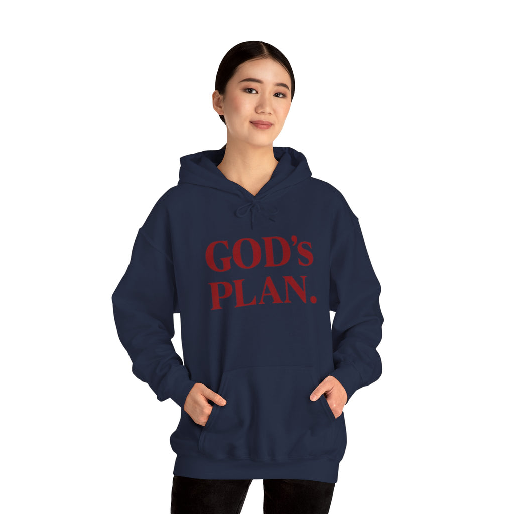 God's Plan Hoodie — Faith-Inspired White Pullover