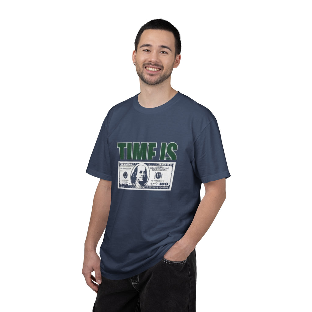 Money Vibe T-Shirt — "TIME IS" Graphic Dollar Bill Tee