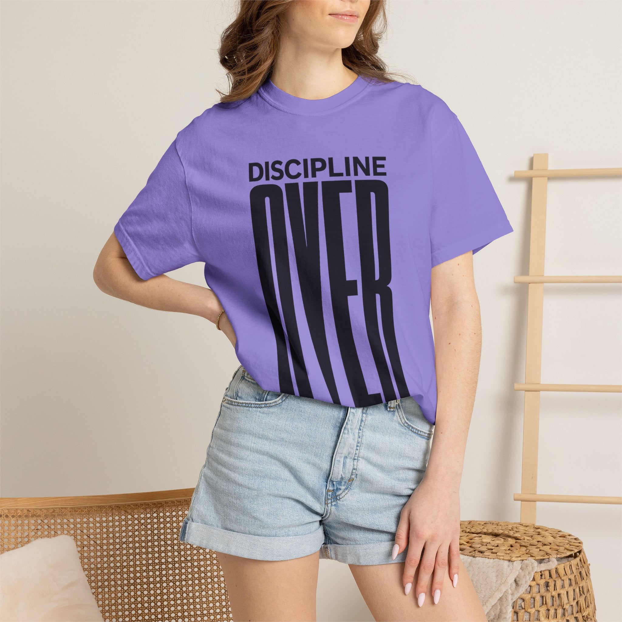 Discipline Over Motivation T-Shirt — Motivational Fitness Tee