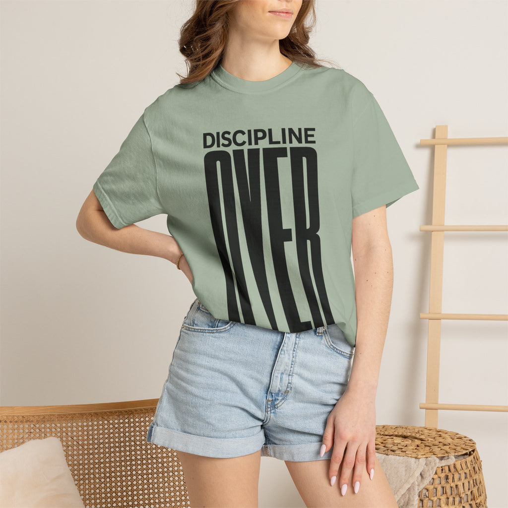 Discipline Over Motivation T-Shirt — Motivational Fitness Tee