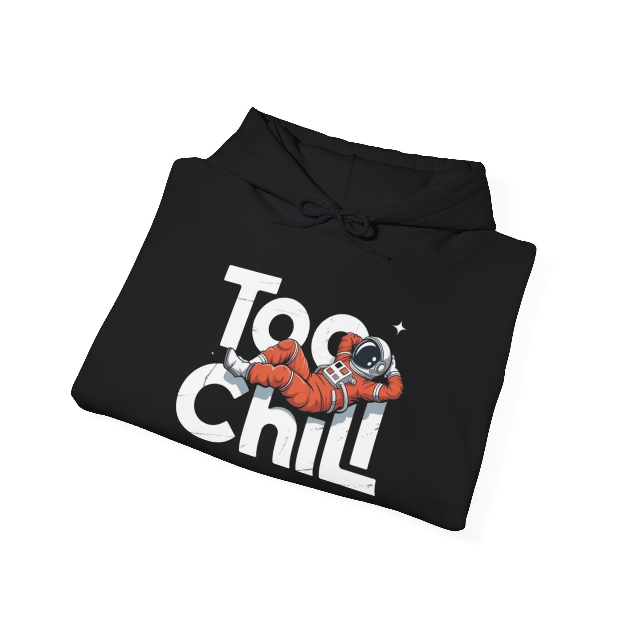 Too Chill Astronaut Hoodie — Retro Space Graphic Pullover