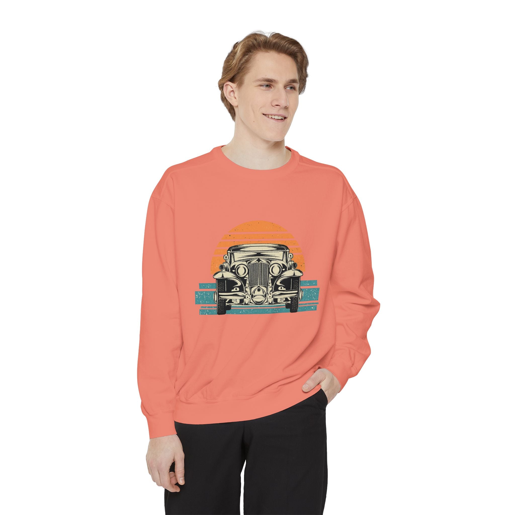 Vintage Car Sunset Sweatshirt