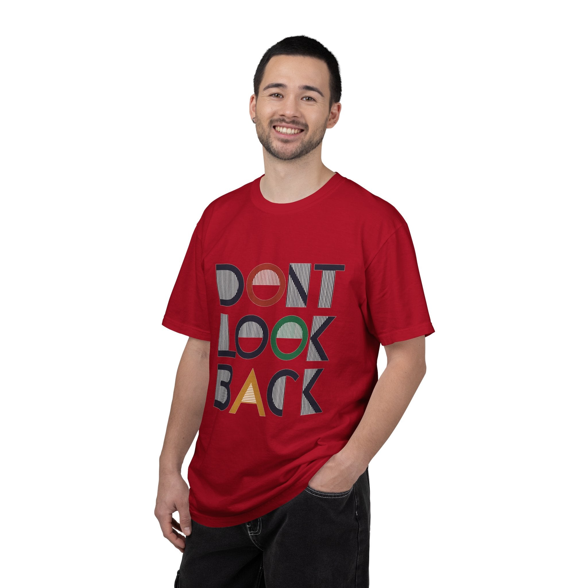 Don't Look Back T-Shirt — Retro Motivational Graphic Tee