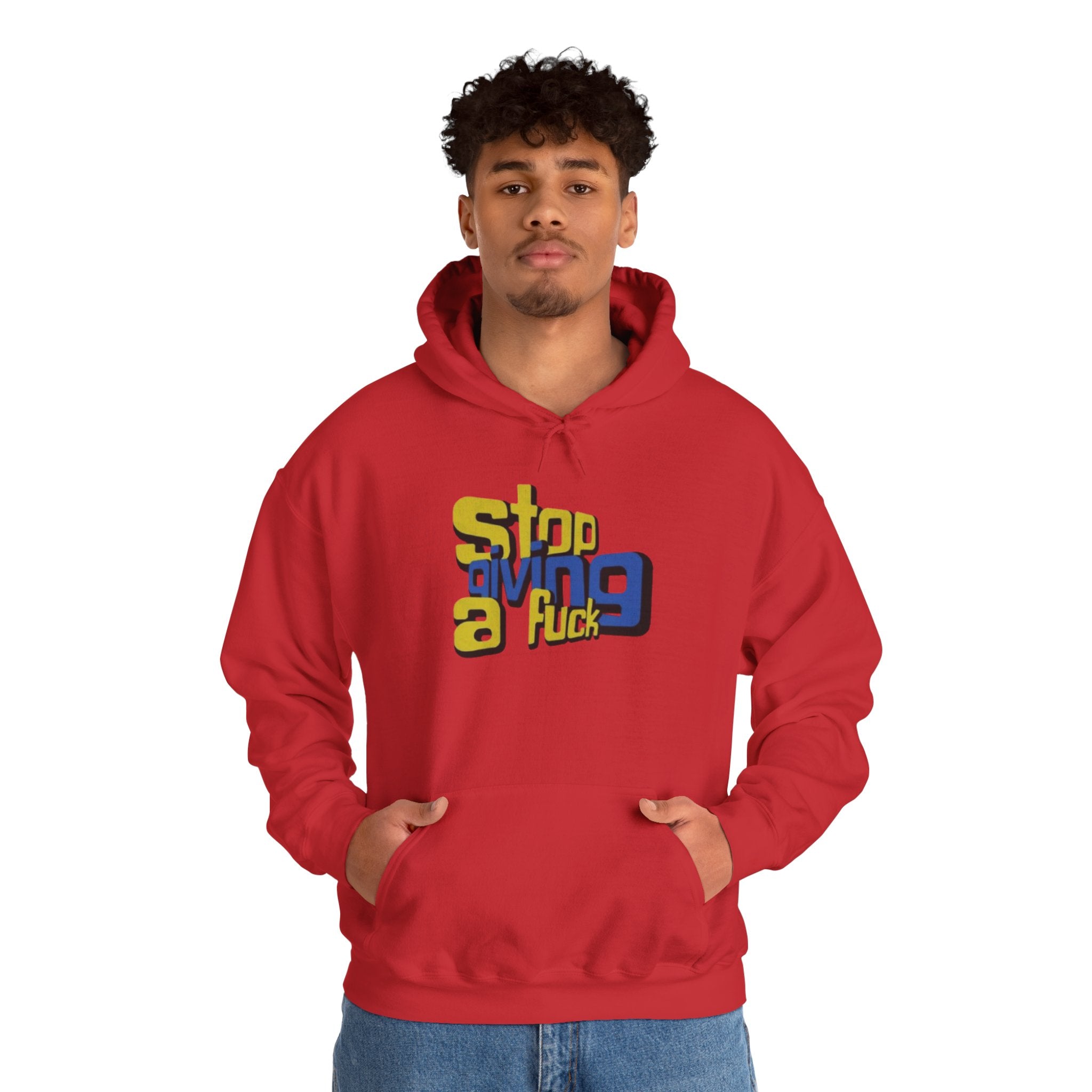 Hoodie — "Stop Giving a F*ck" Bold Retro Graphic Hoodie