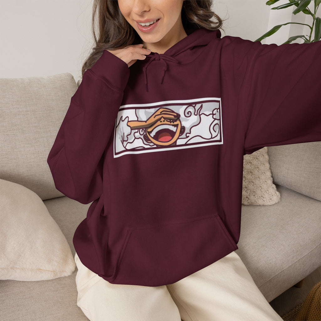 Laughing Mouth Graphic Hoodie — Anime Smile Streetwear Hoodie