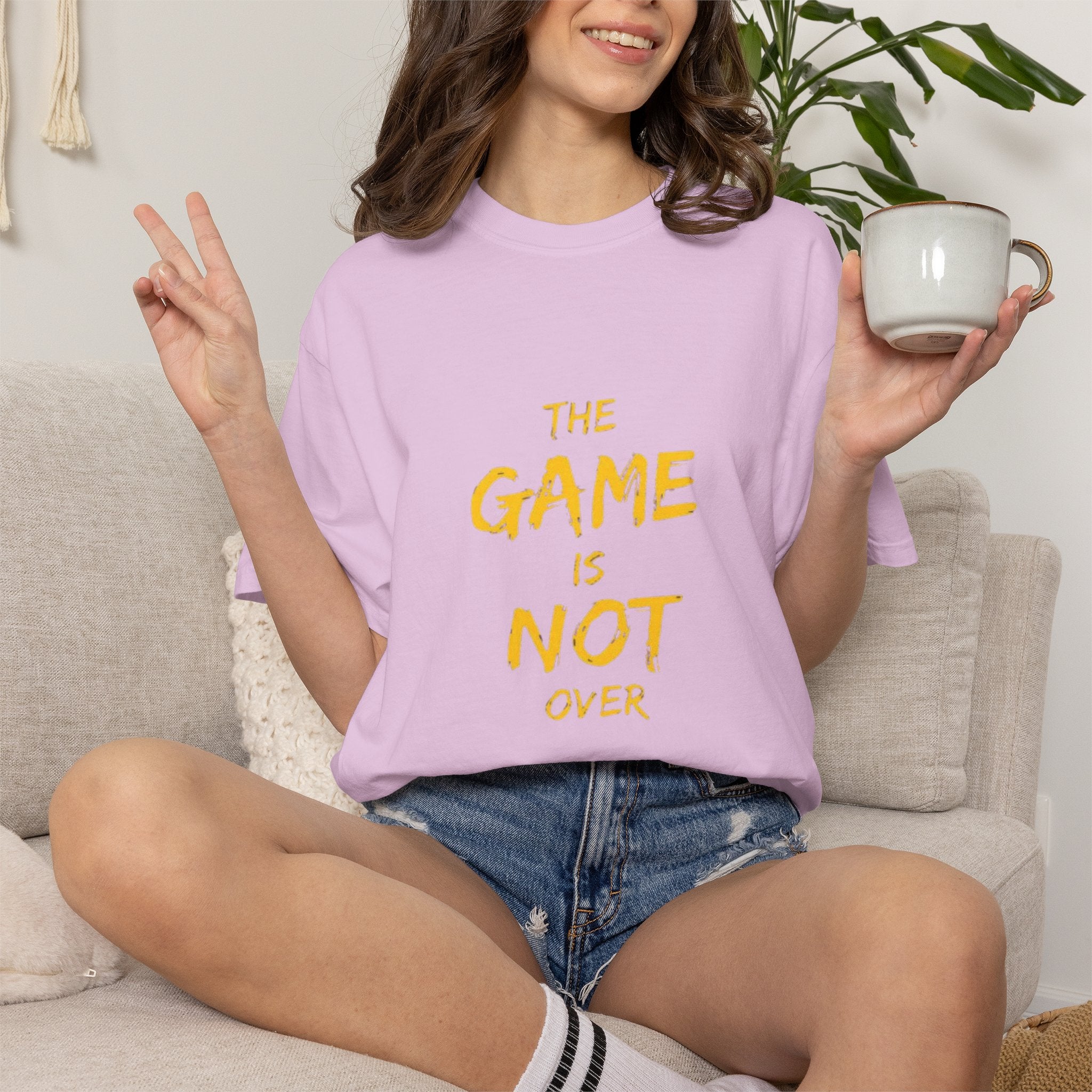 T-Shirt — “The Game Is Not Over” Motivational Graphic Tee