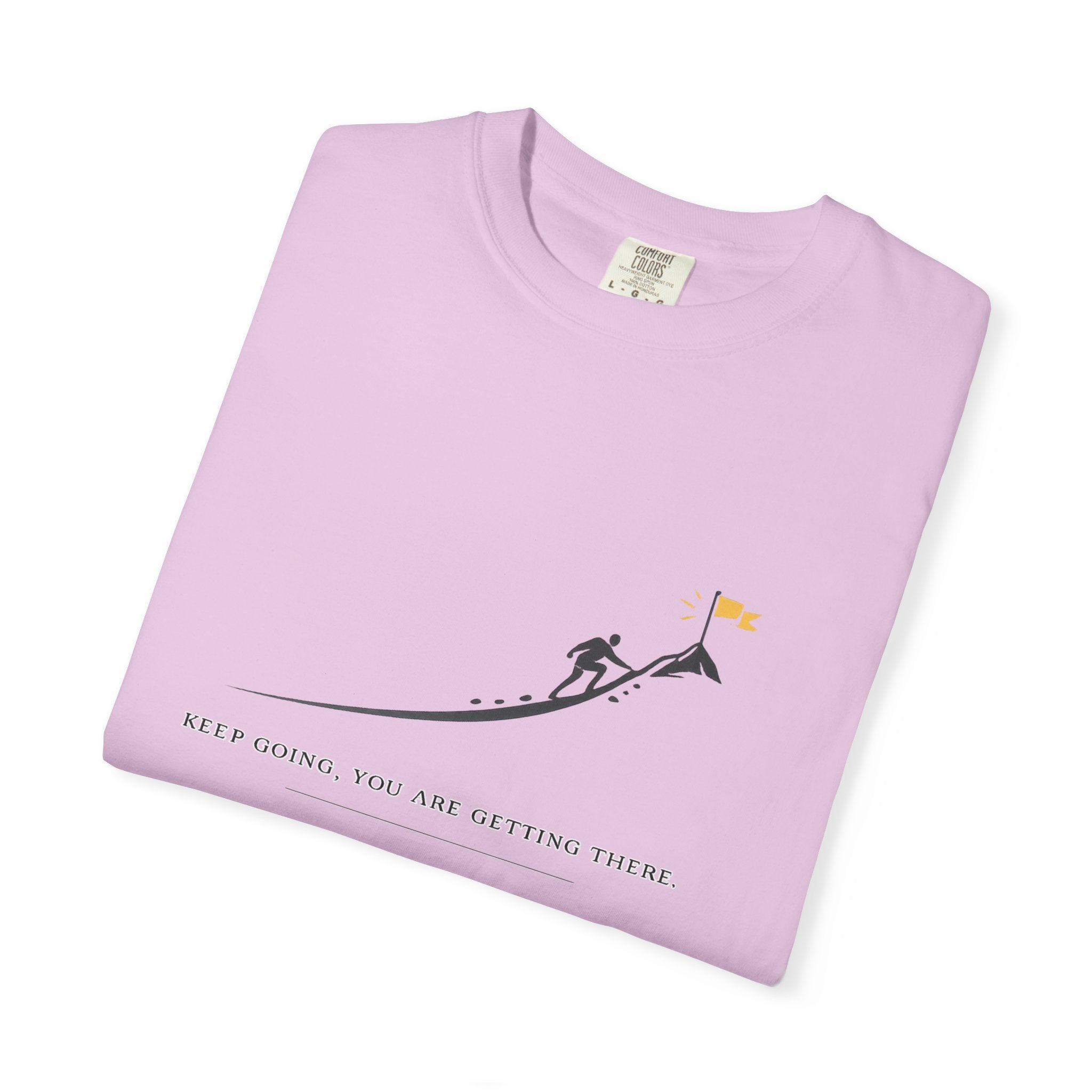 Motivational Climber T-Shirt — "Keep Going, You Are Getting There"