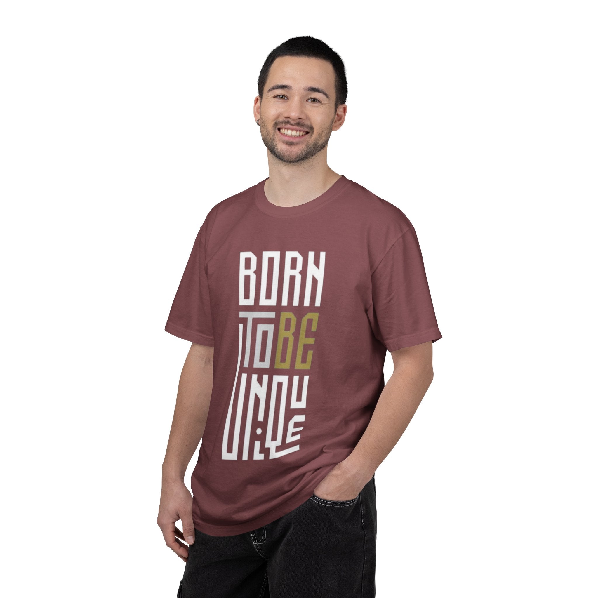 T-Shirt — "Born To Be Untile" Bold Vertical Typography Tee