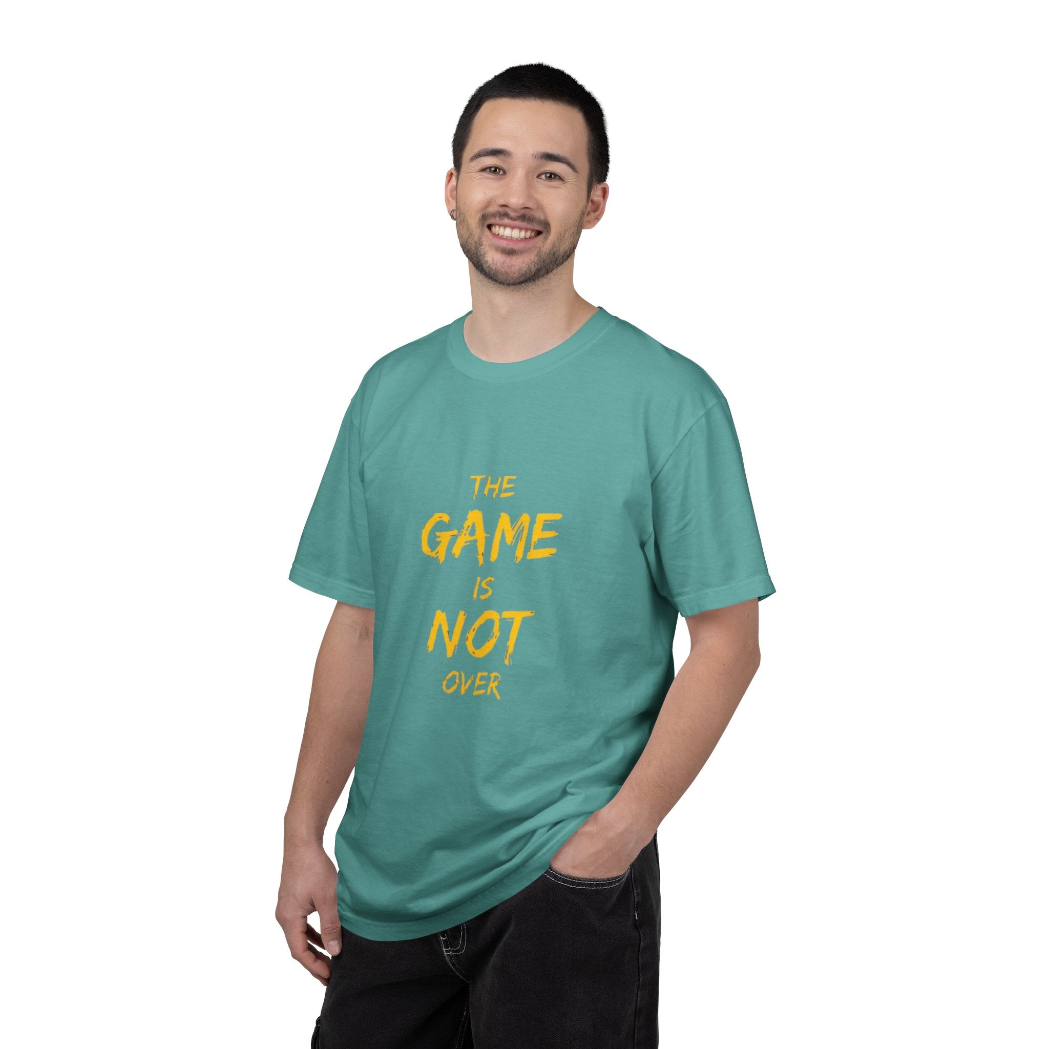 T-Shirt — “The Game Is Not Over” Motivational Graphic Tee