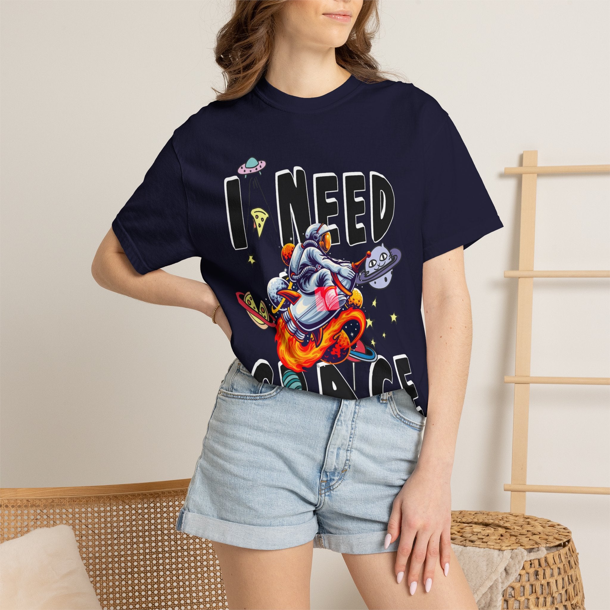 I Need Space T-Shirt — Funny Space Cartoon Astronaut Tee