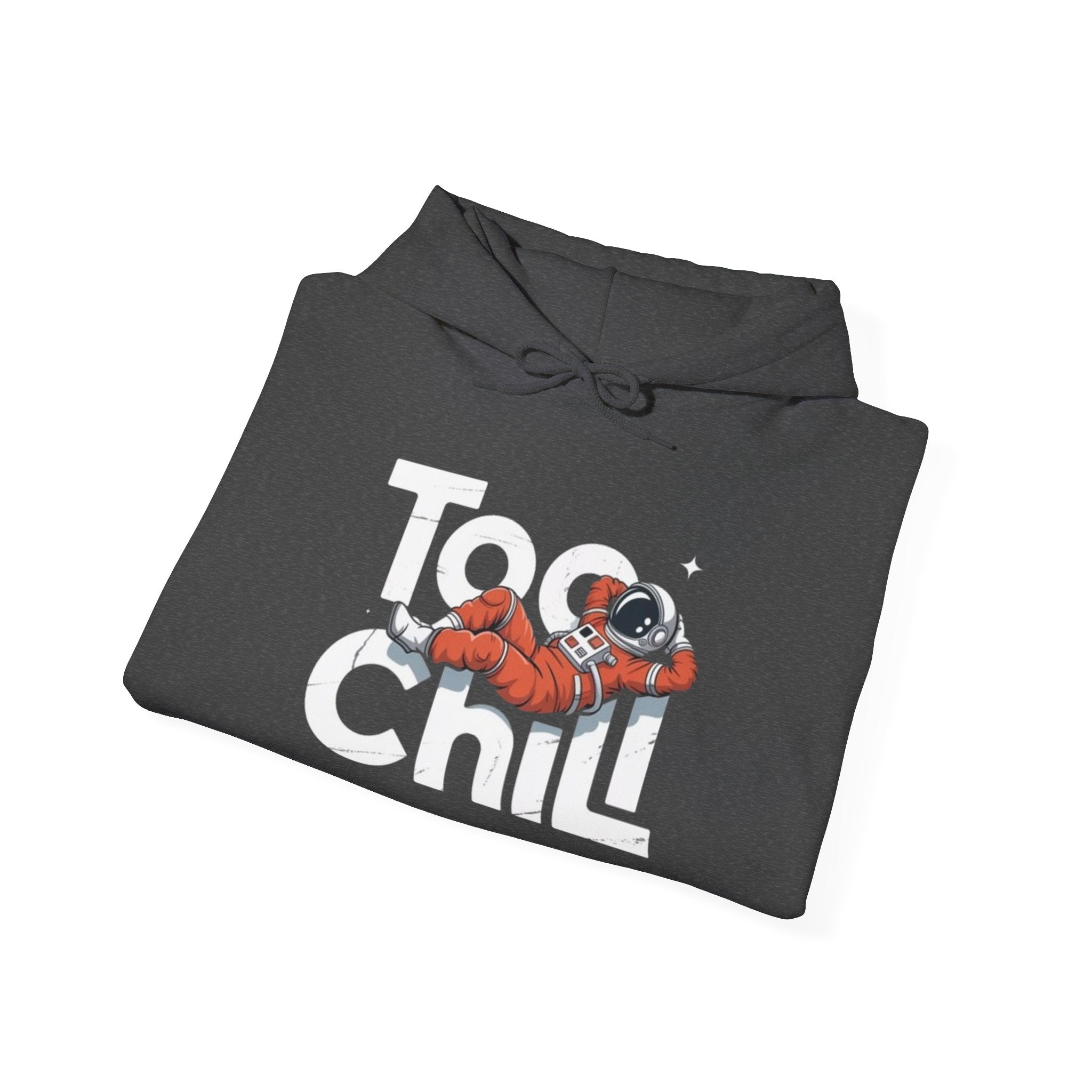 Too Chill Astronaut Hoodie — Retro Space Graphic Pullover