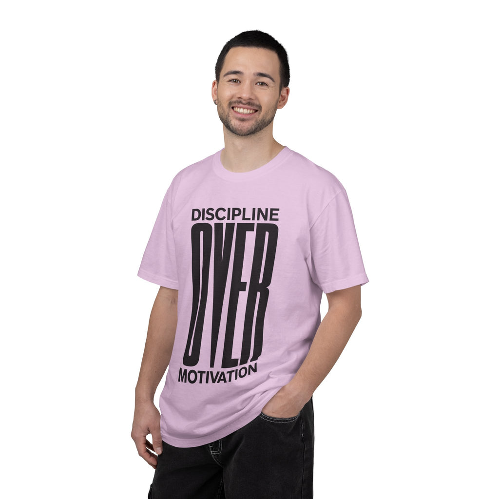 Discipline Over Motivation T-Shirt — Motivational Fitness Tee