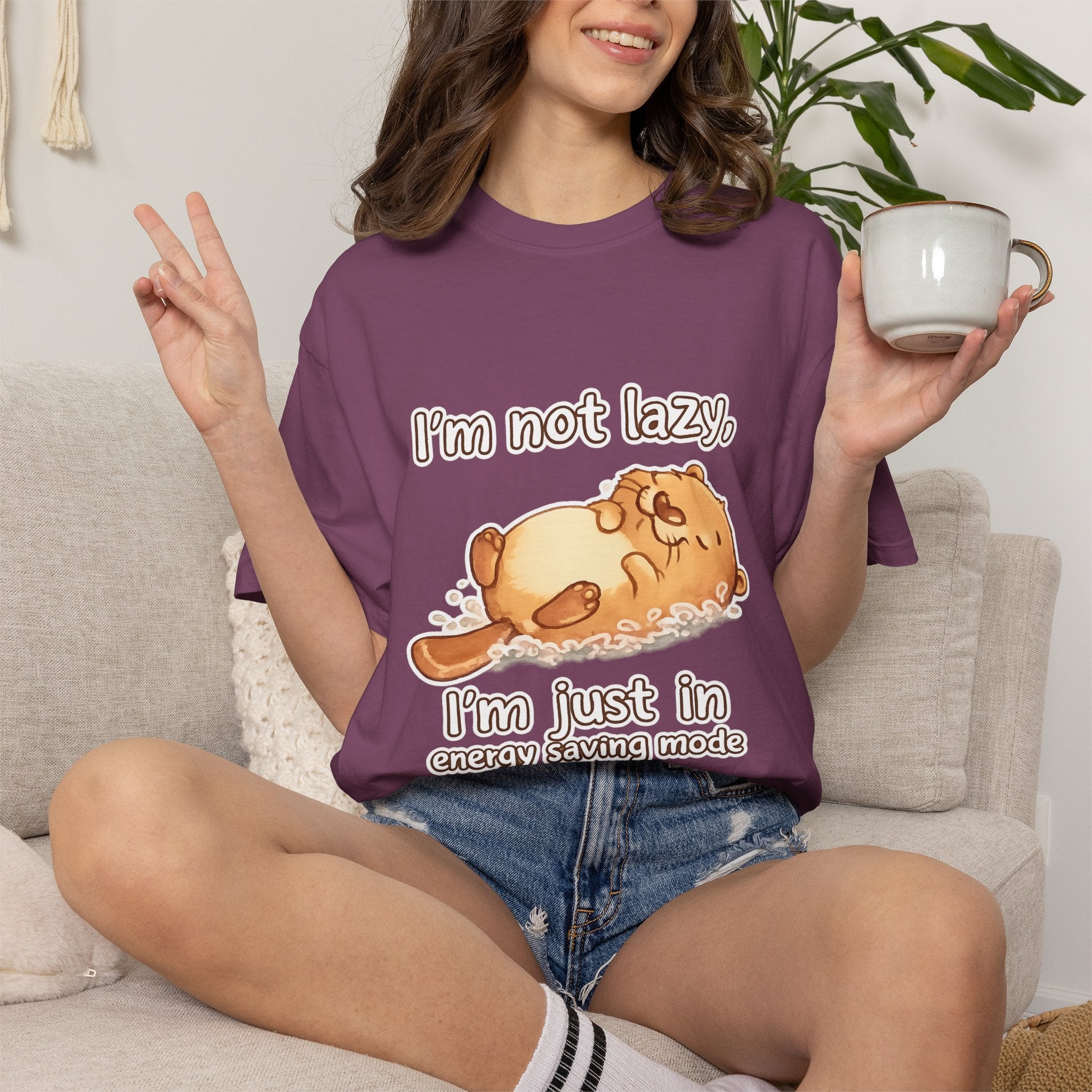 Funny 'I'm Not Lazy, I'm in Energy Saving Mode' T-Shirt