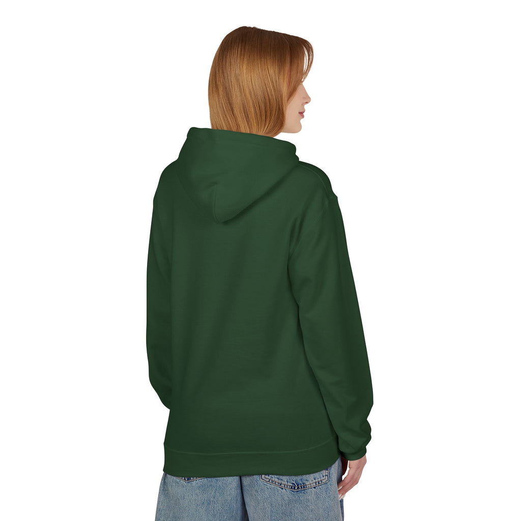 Never Typography Hoodie — Brown Casual Graphic Pullover
