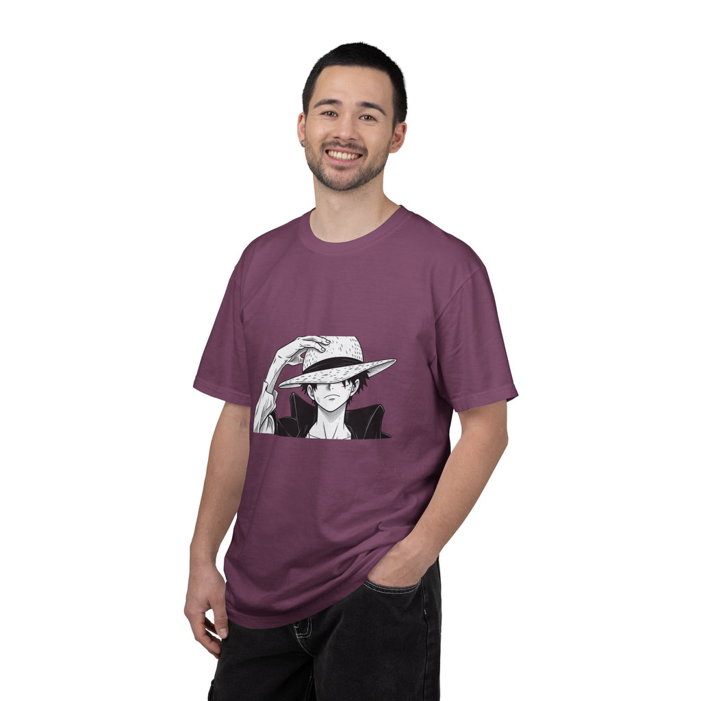 Anime Straw Hat Pirate T-Shirt – Minimal Luffy Illustration Tee