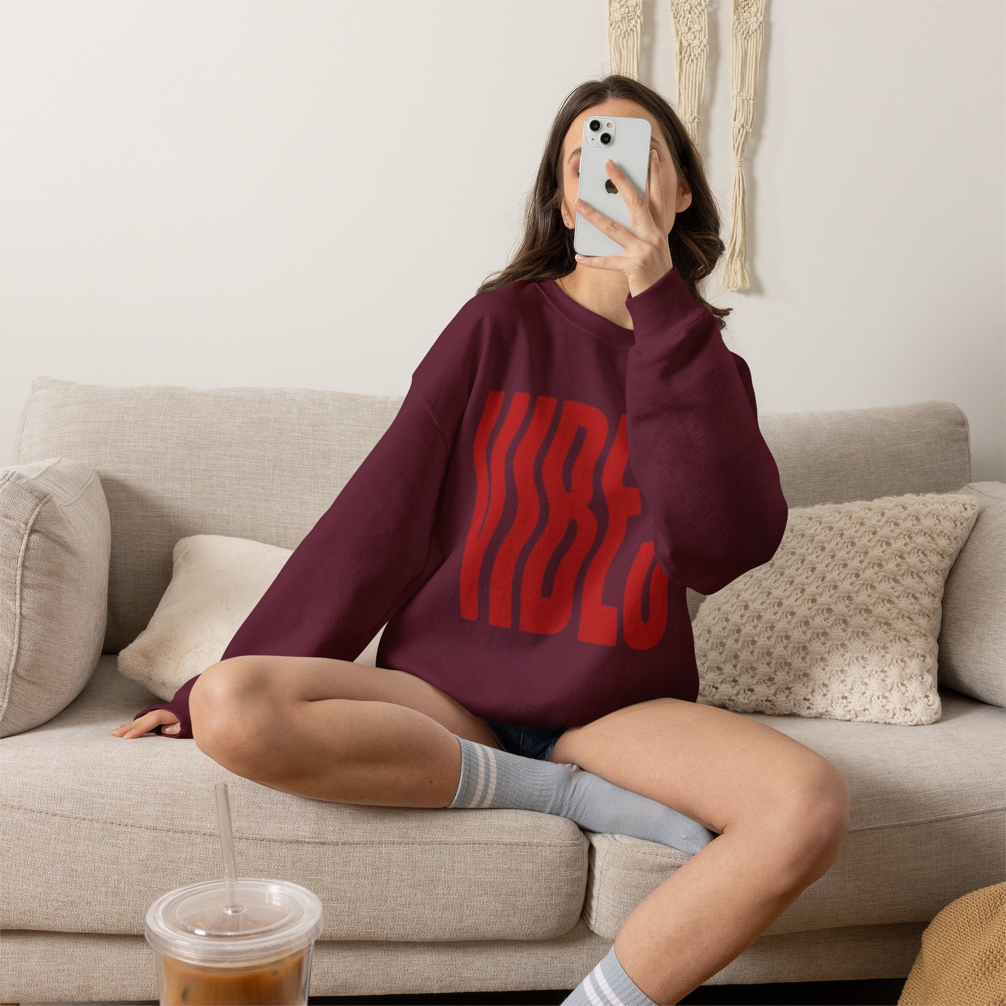 Vibes Distorted Crewneck Sweatshirt