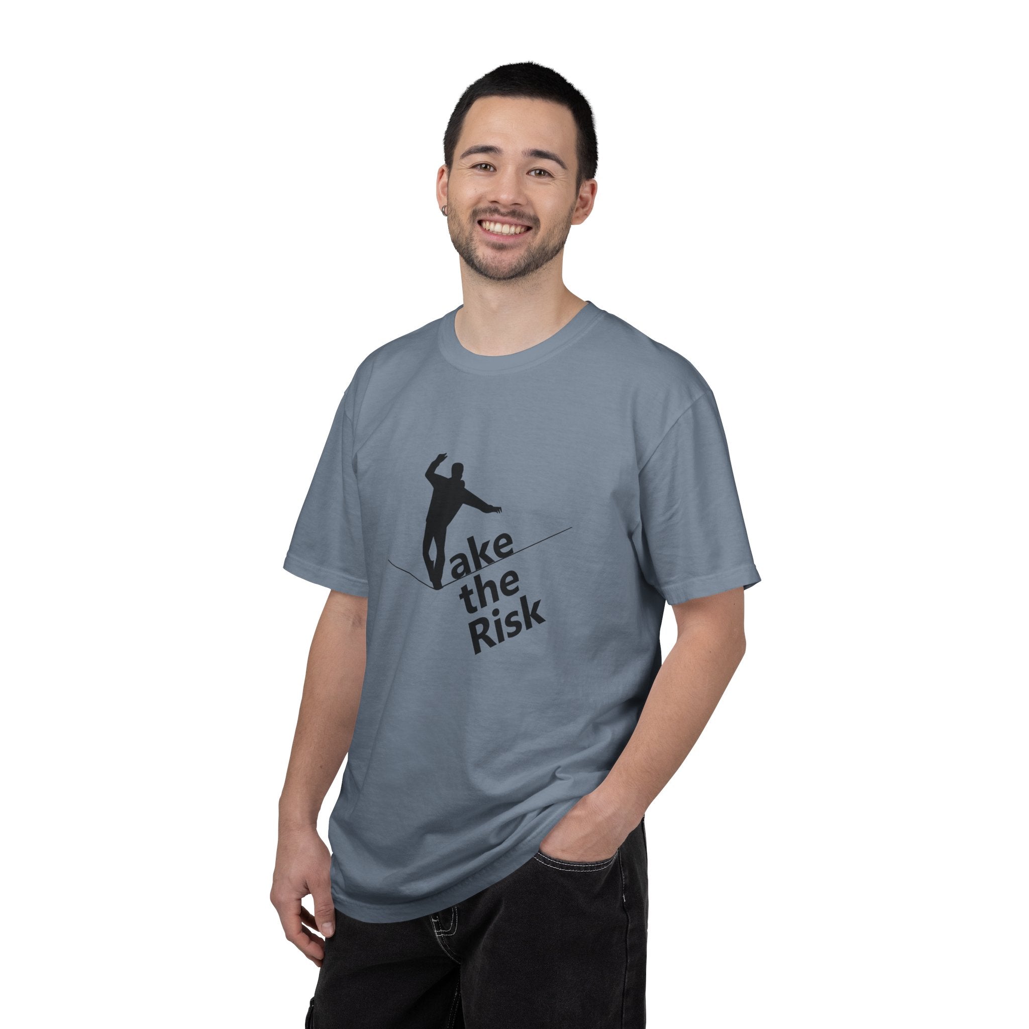 Take the Risk T-Shirt — Tightrope Silhouette Motivational Tee