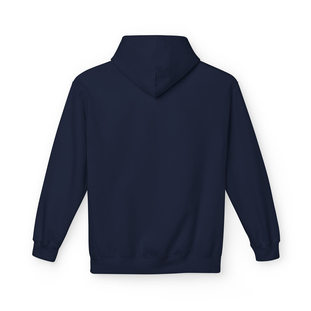 Never Typography Hoodie — Brown Casual Graphic Pullover