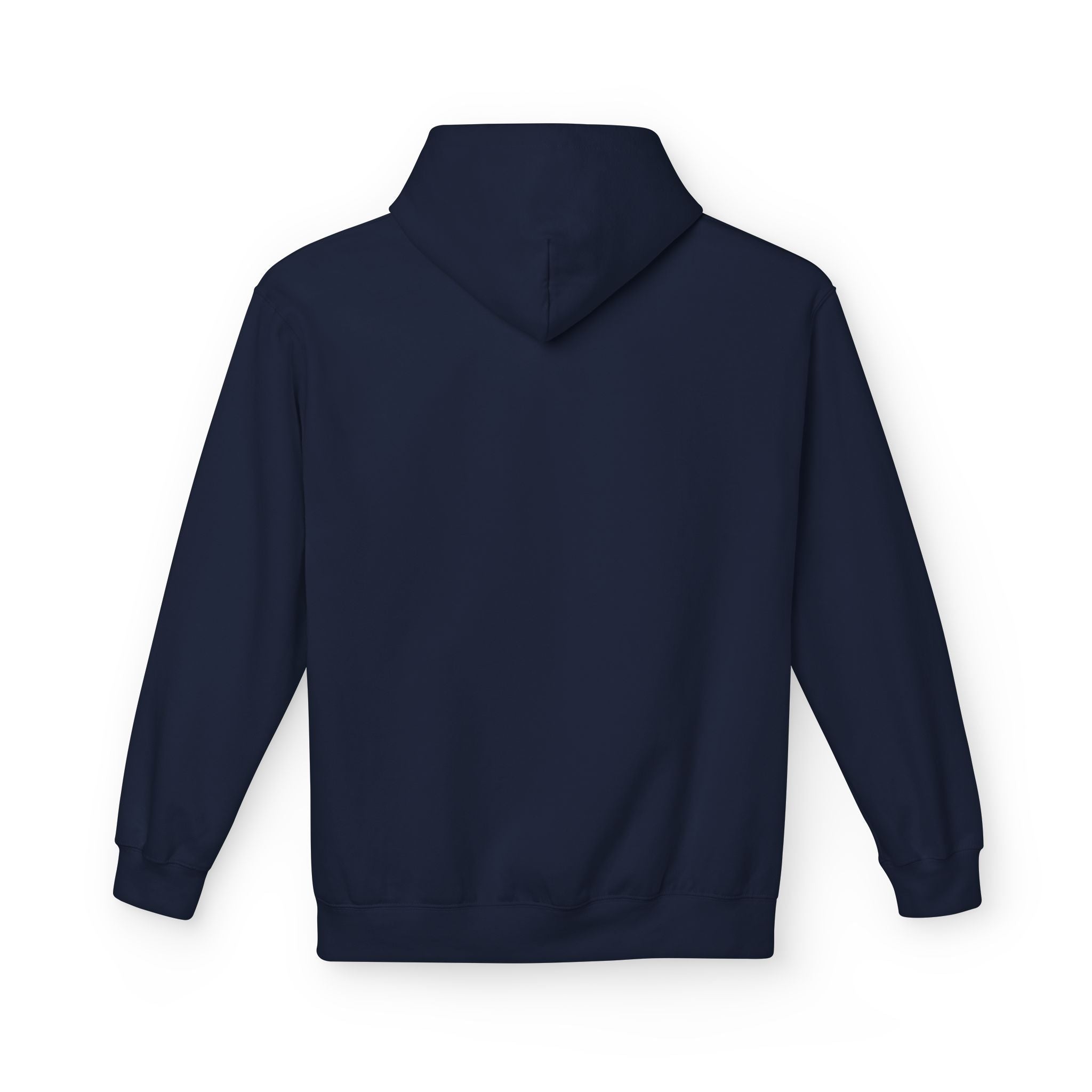 Never Typography Hoodie — Brown Casual Graphic Pullover