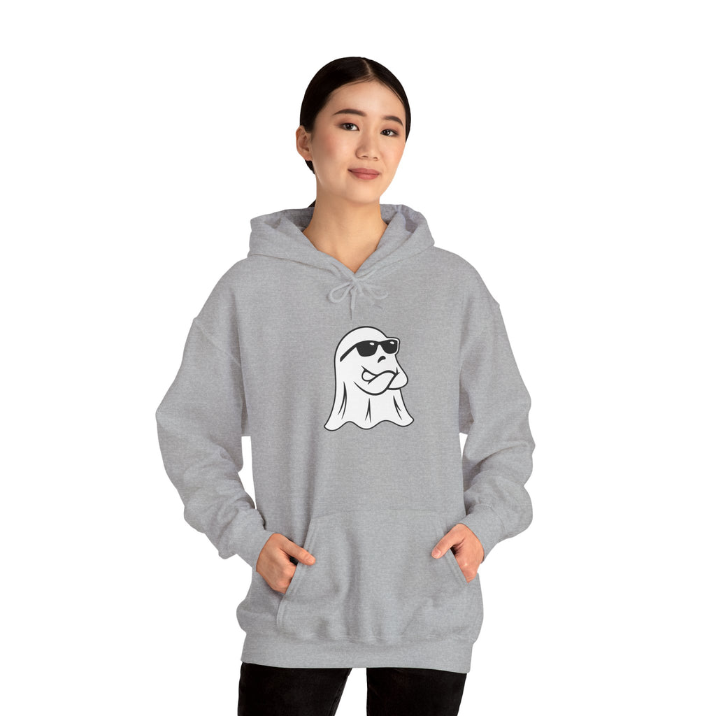 Cool Sunglasses Ghost Hoodie — Cute Minimalist Halloween Pullover
