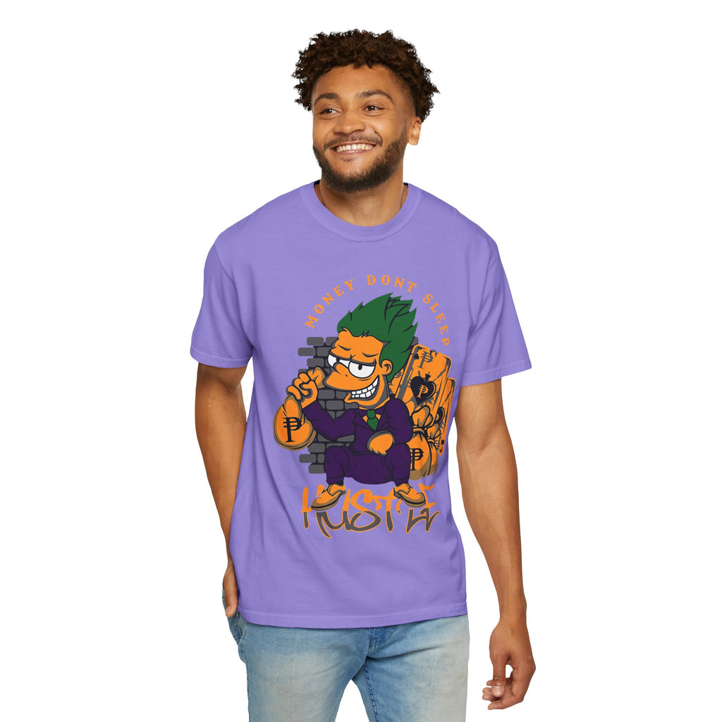 T-Shirt — 'Money Don’t Sleep' Cartoon Hustle Tee