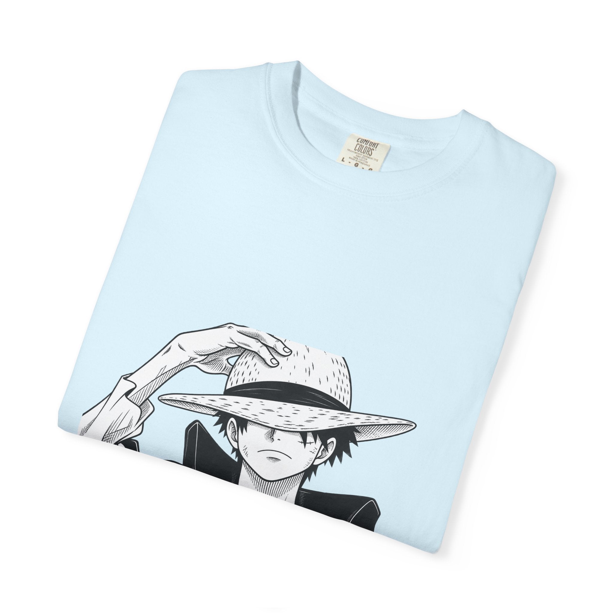 Anime Straw Hat Pirate T-Shirt – Minimal Luffy Illustration Tee