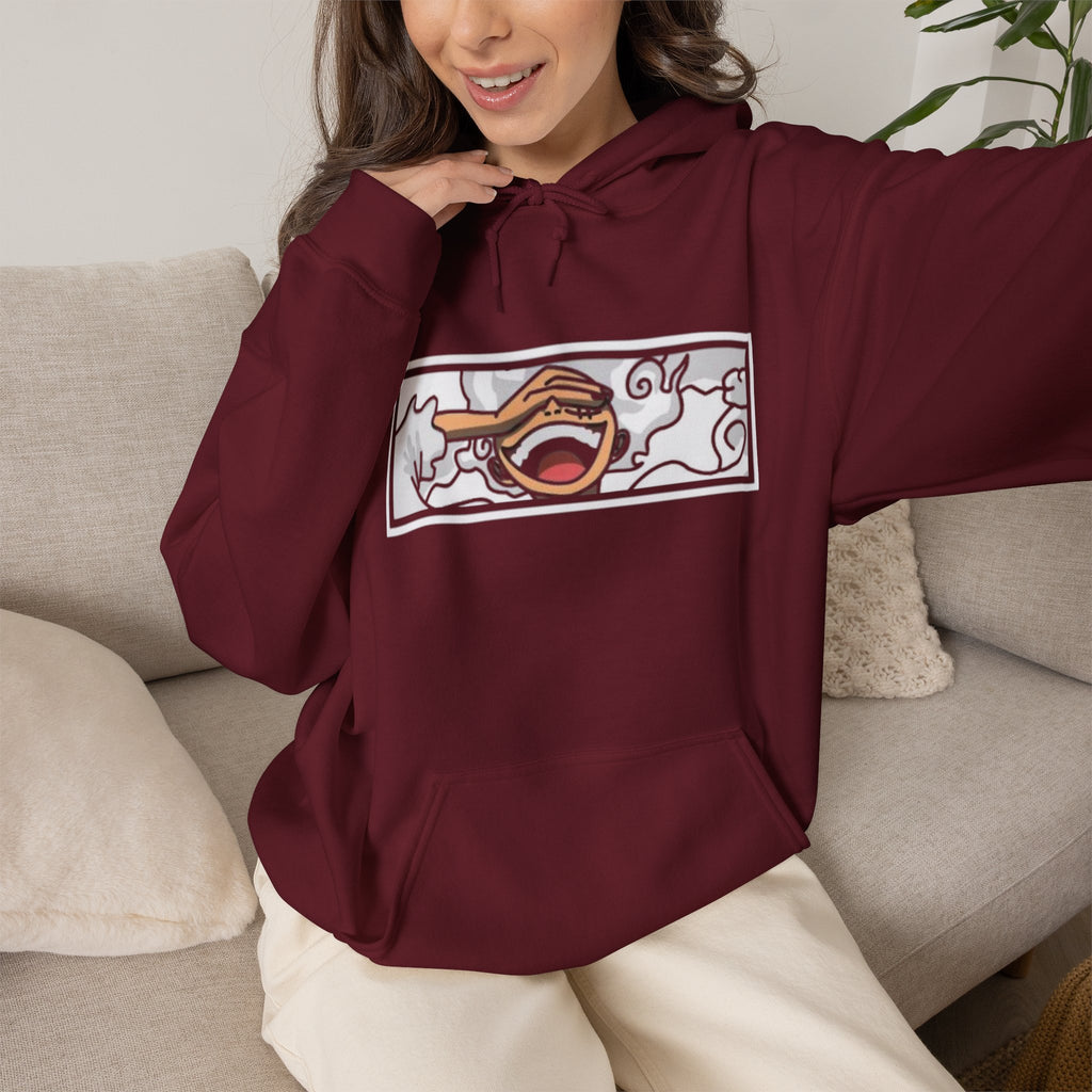 Laughing Mouth Graphic Hoodie — Anime Smile Streetwear Hoodie