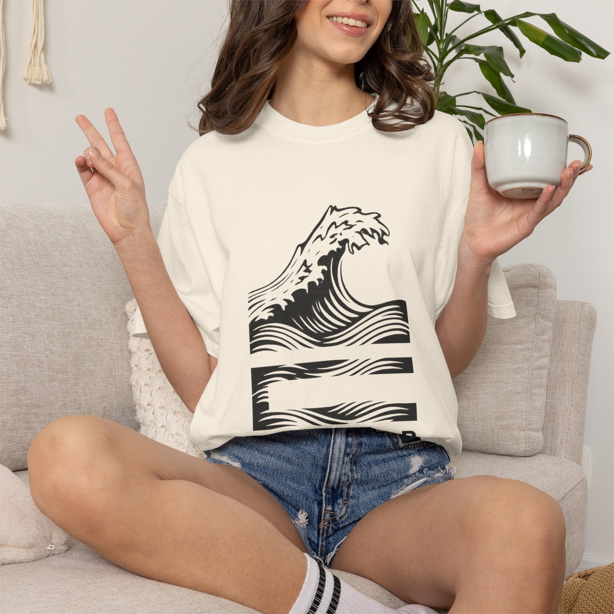 Rise Up Wave T-Shirt — Graphic Ocean Wave Tee