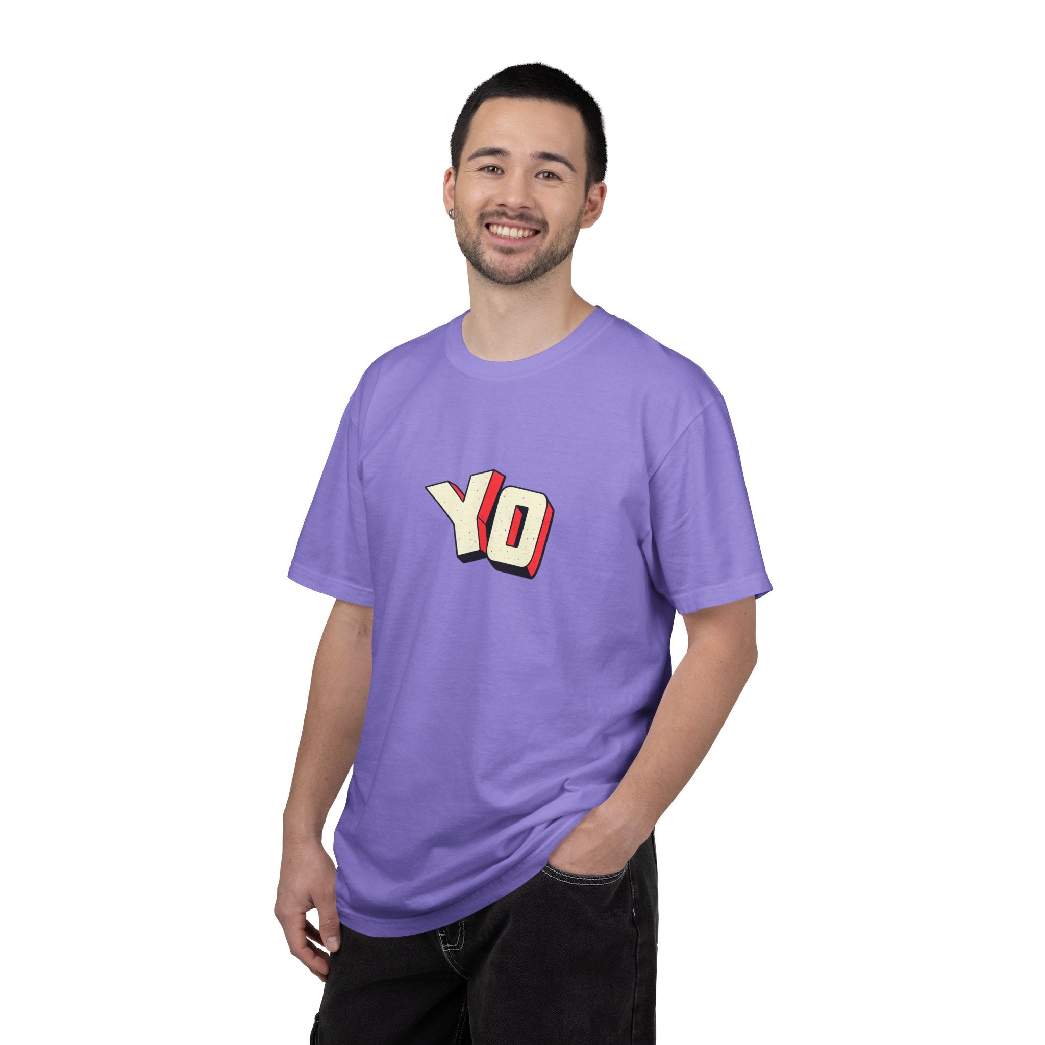 Yo Graphic T-Shirt — Retro 3D Lettering Tee